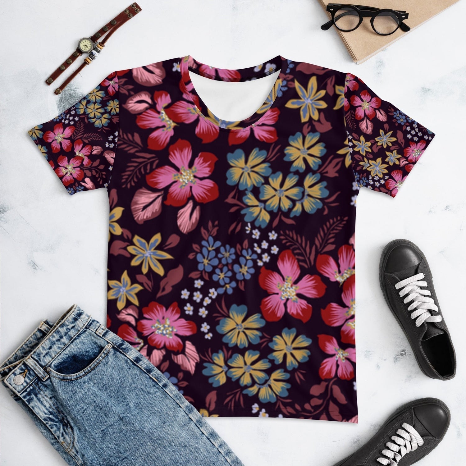 Trendy Women's All-Over Print Tees | Express Your Style - Sublimegifts4u.com