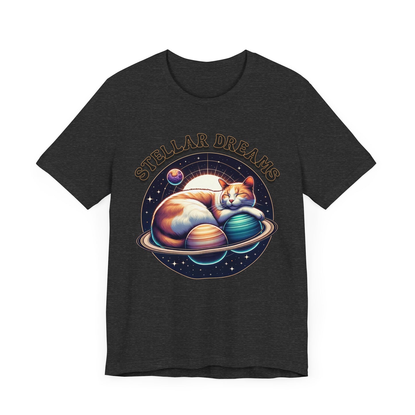 Stellar Dreams Celestial Cat T-Shirt | Soft & Stylish Women's Tee - Sublimegifts4u.com