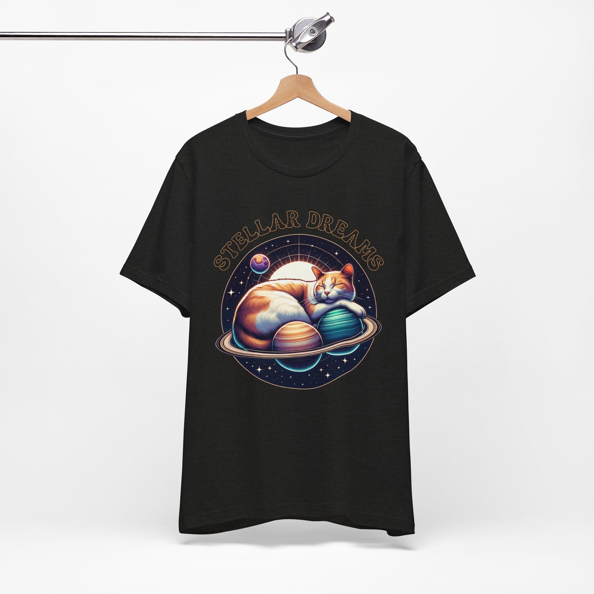 Stellar Dreams Celestial Cat T-Shirt | Soft & Stylish Women's Tee - Sublimegifts4u.com