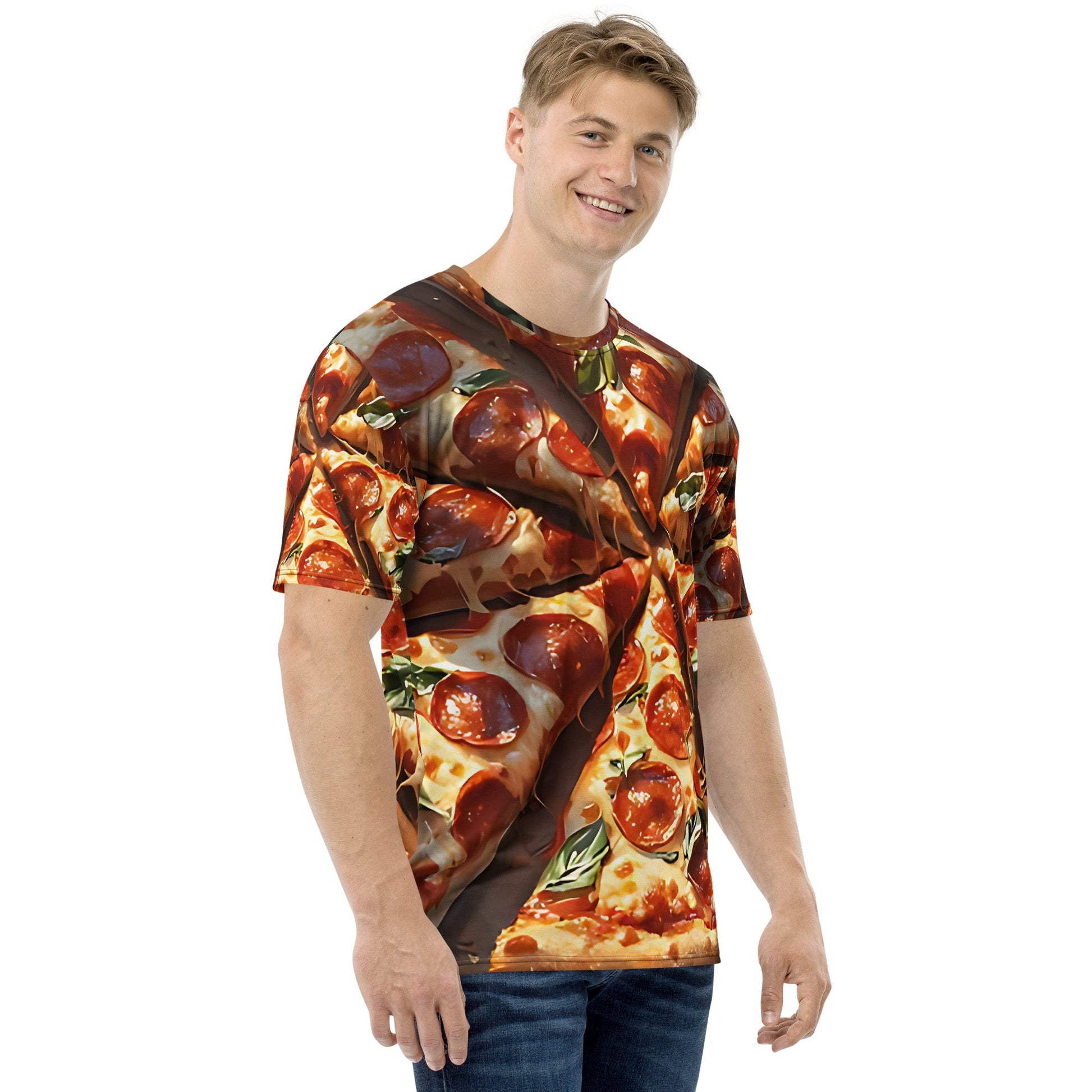 3D Pizza Slice T-Shirt - Mouthwatering All - Over Print Tee - Sublimegifts4u.com