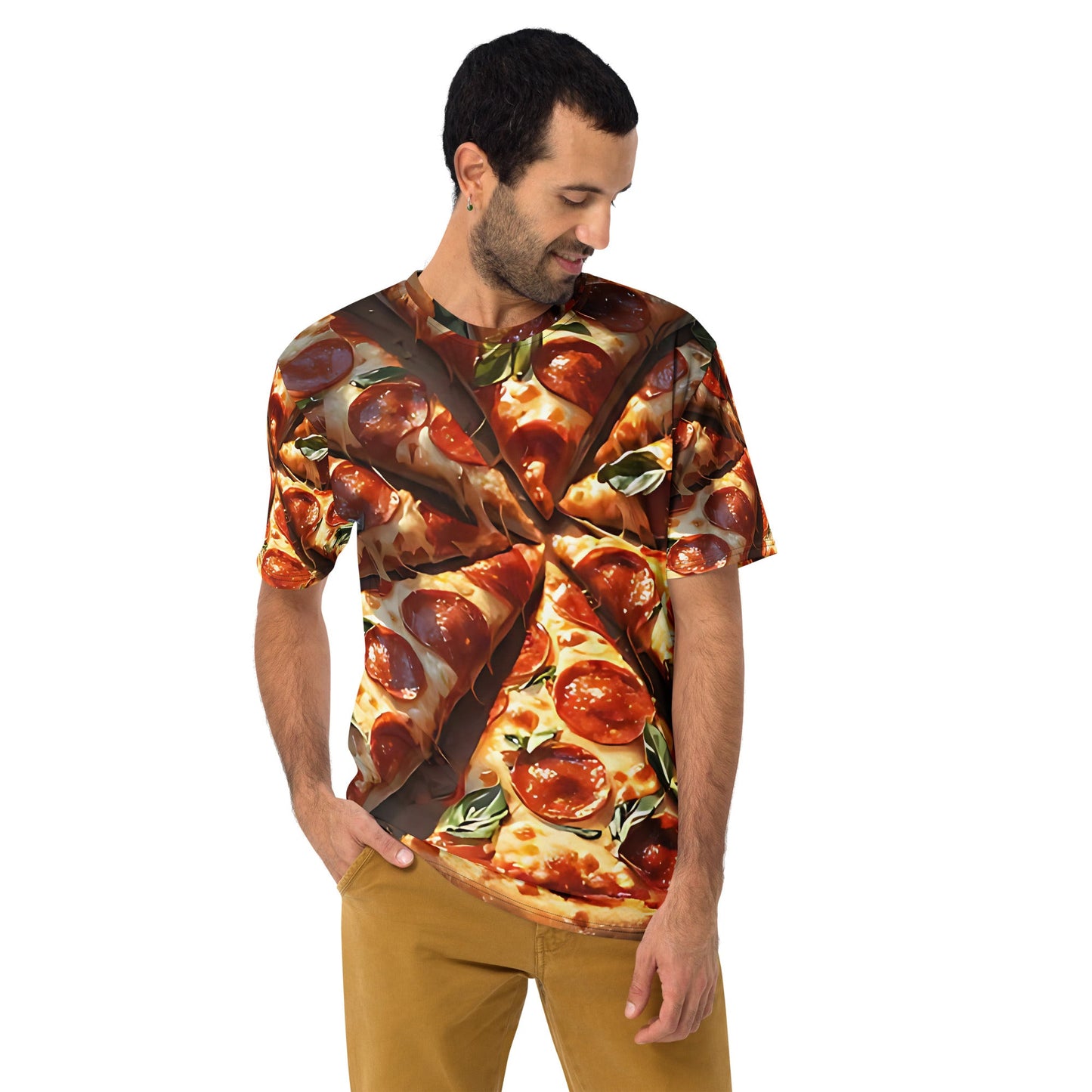 3D Pizza Slice T-Shirt - Mouthwatering All - Over Print Tee - Sublimegifts4u.com