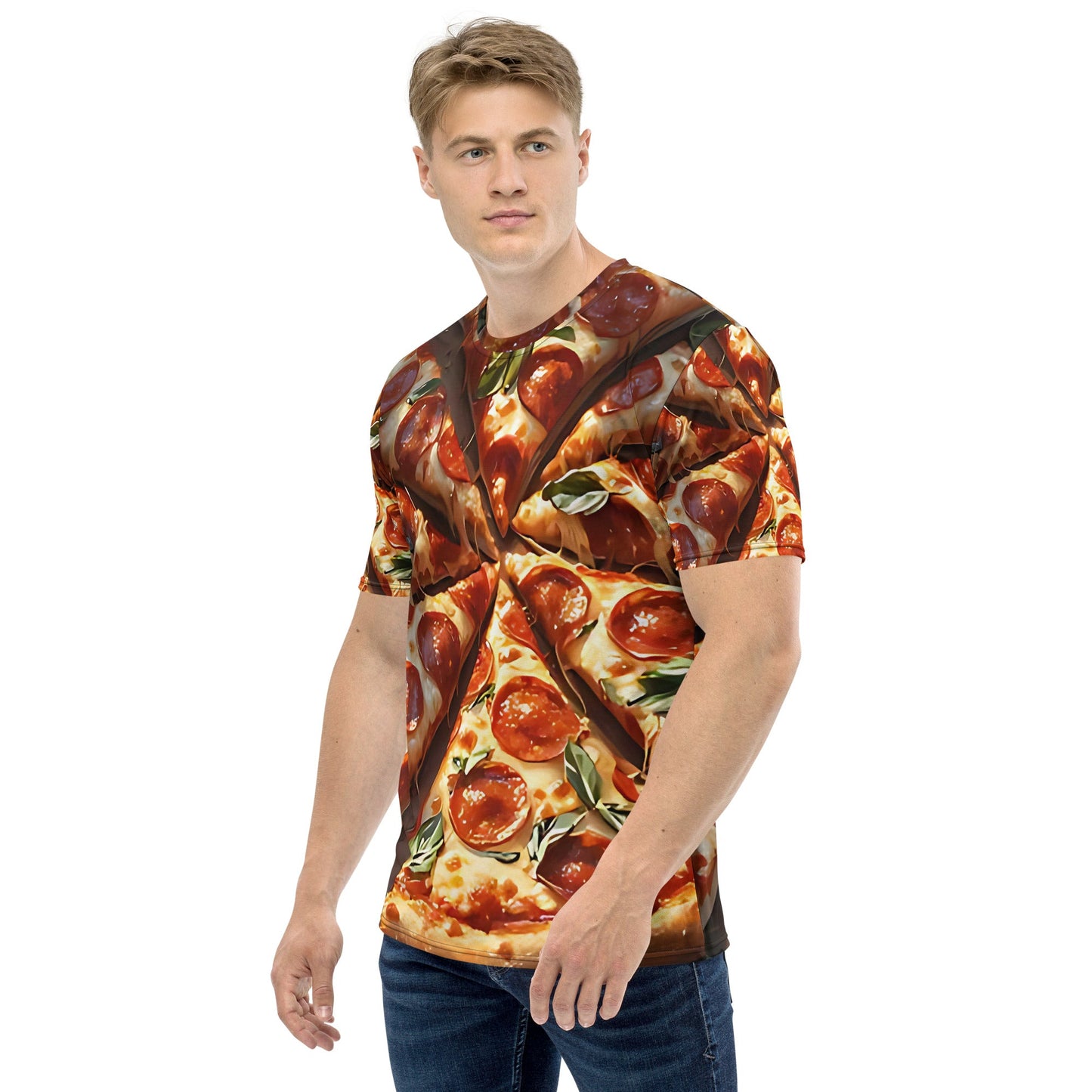 3D Pizza Slice T-Shirt - Mouthwatering All - Over Print Tee - Sublimegifts4u.com