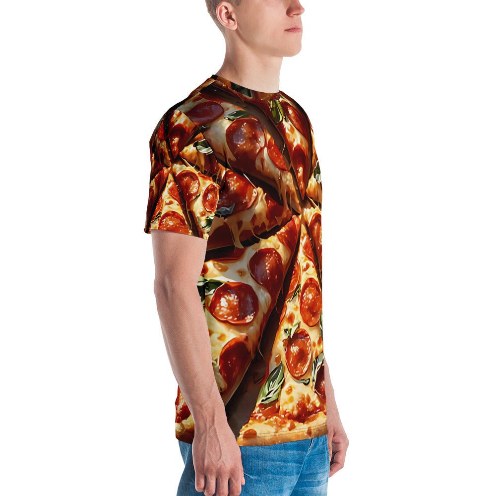 3D Pizza Slice T-Shirt - Mouthwatering All - Over Print Tee - Sublimegifts4u.com