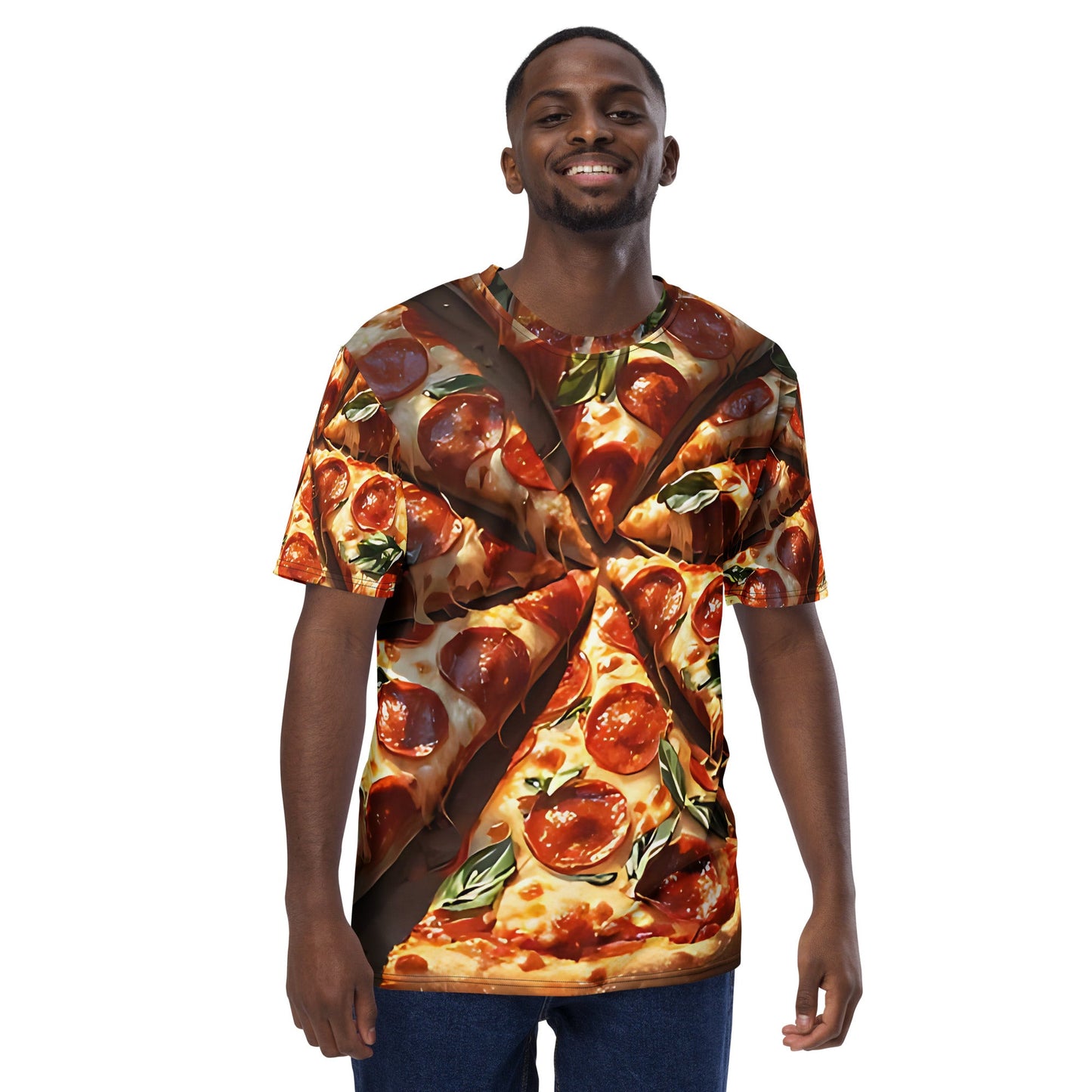 3D Pizza Slice T-Shirt - Mouthwatering All - Over Print Tee - Sublimegifts4u.com