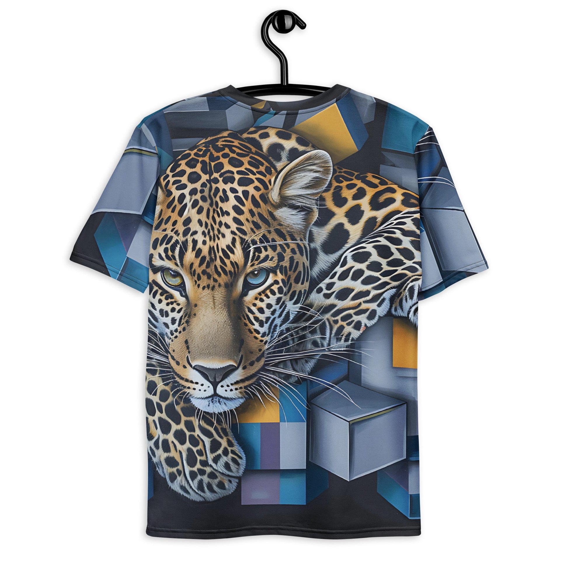 3D Tiger on Cubes Abstract Design T-Shirt - All - Over Print Tee - Sublimegifts4u.com