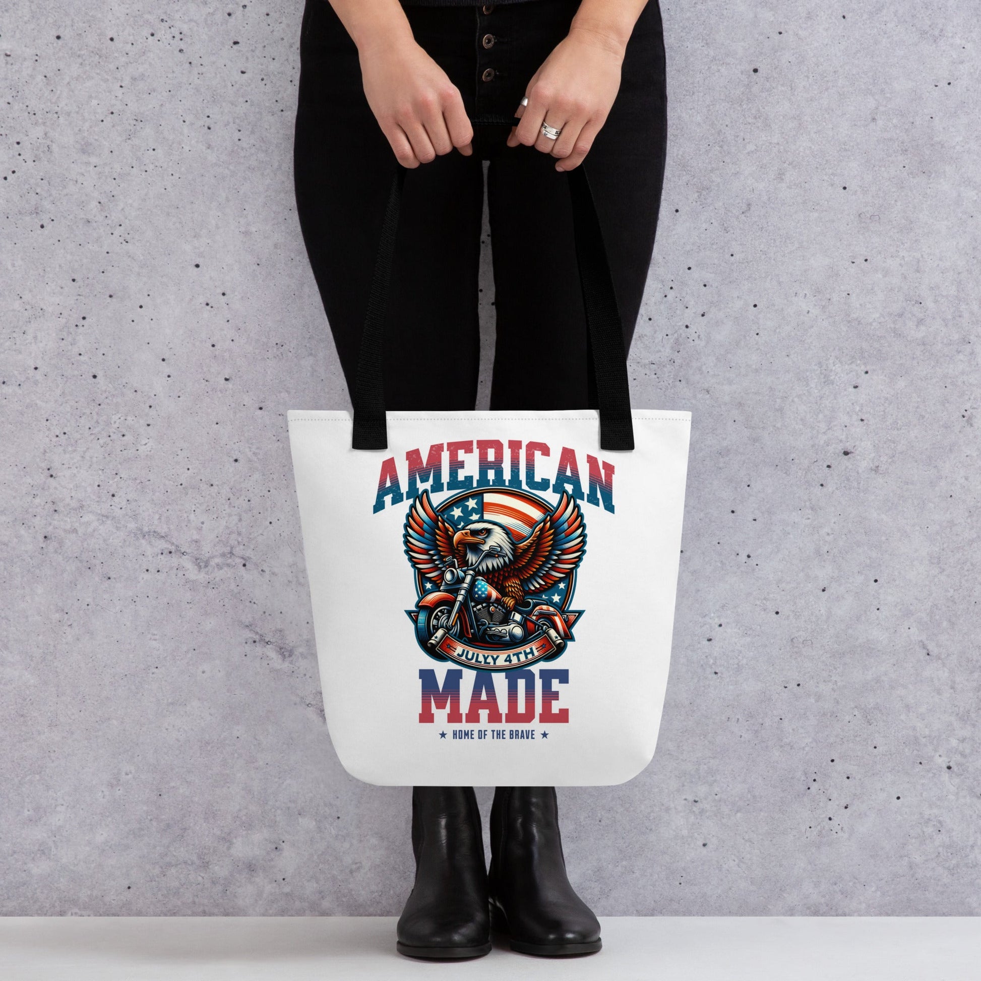 American Eagle Harley Tote Bag – Patriotic American Made Design - Sublimegifts4u.com