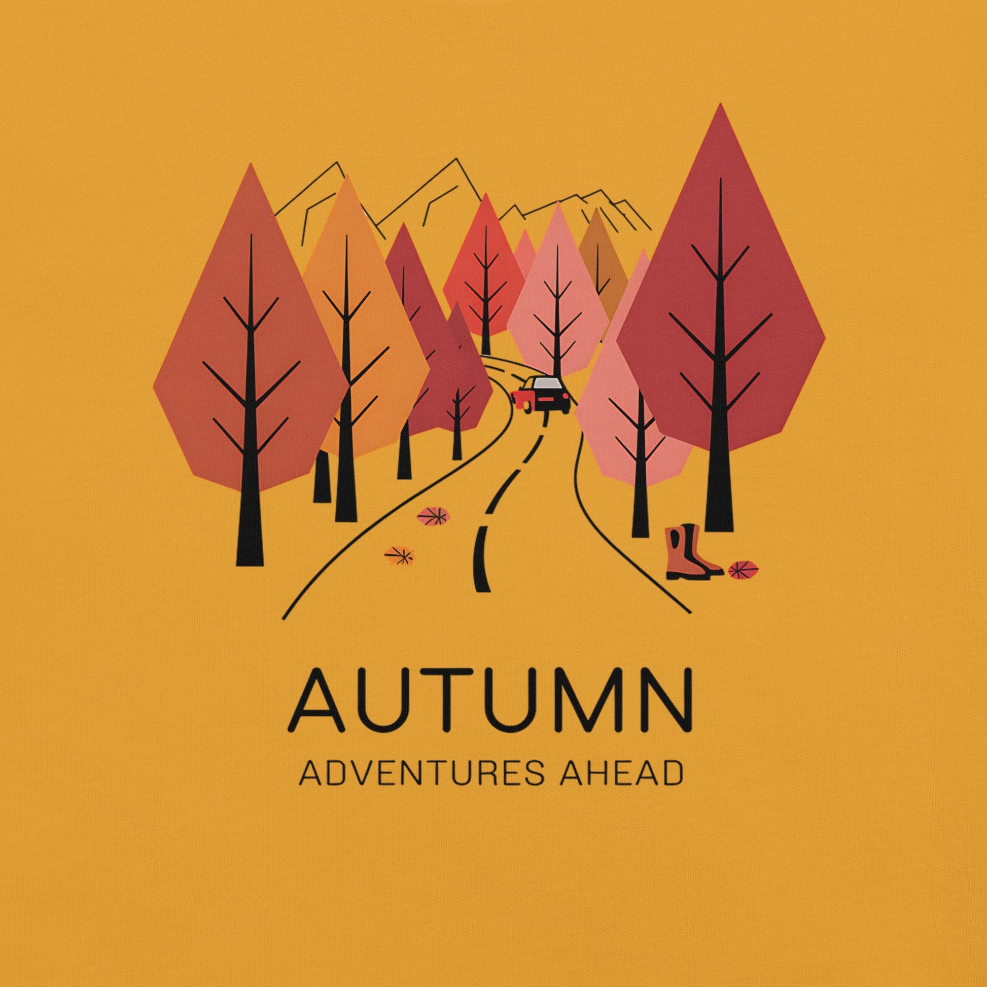 Autumn Adventure Awaits Women's T-Shirt – Minimalist Street & Autumn Trees - Sublimegifts4u.com