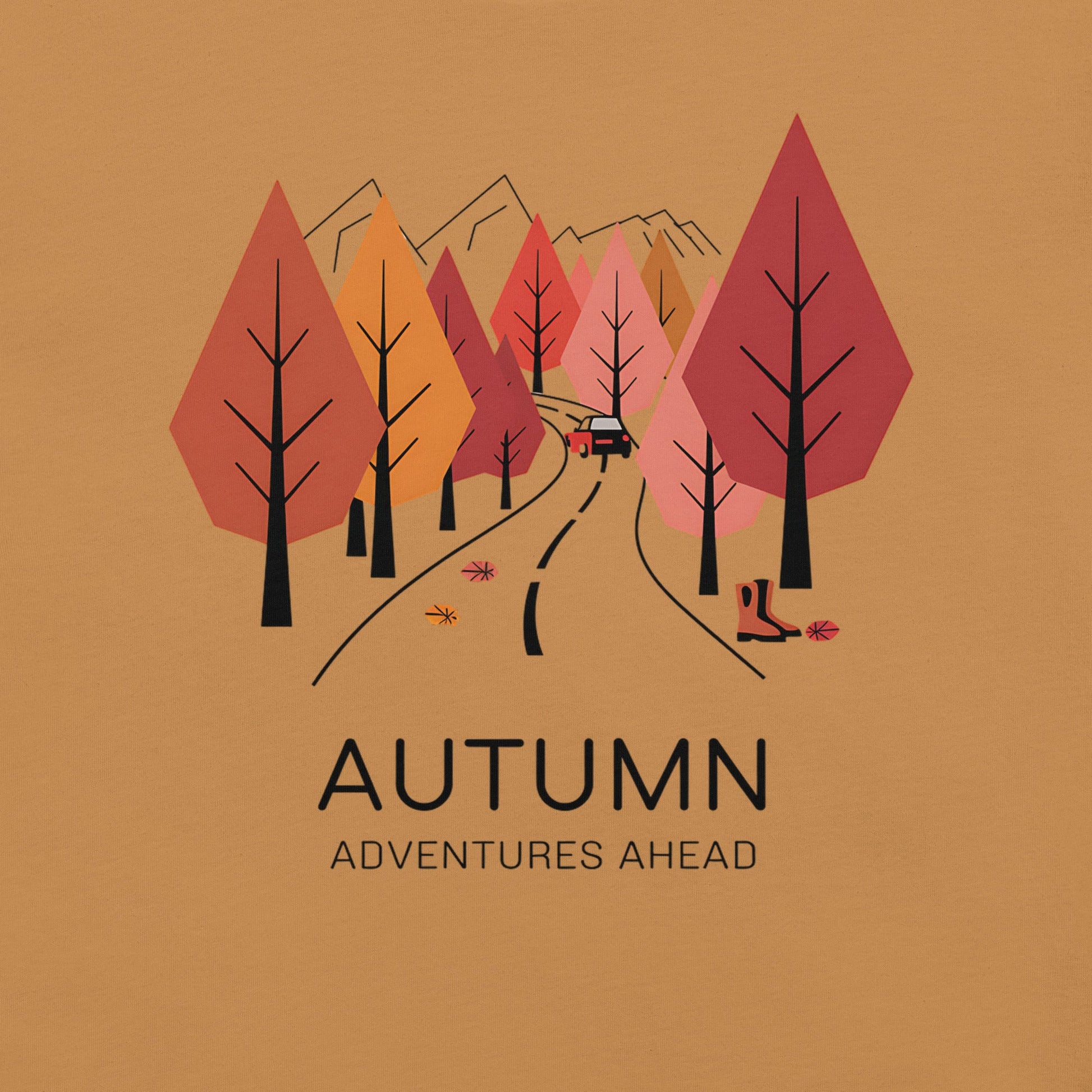 Autumn Adventure Awaits Women's T-Shirt – Minimalist Street & Autumn Trees - Sublimegifts4u.com