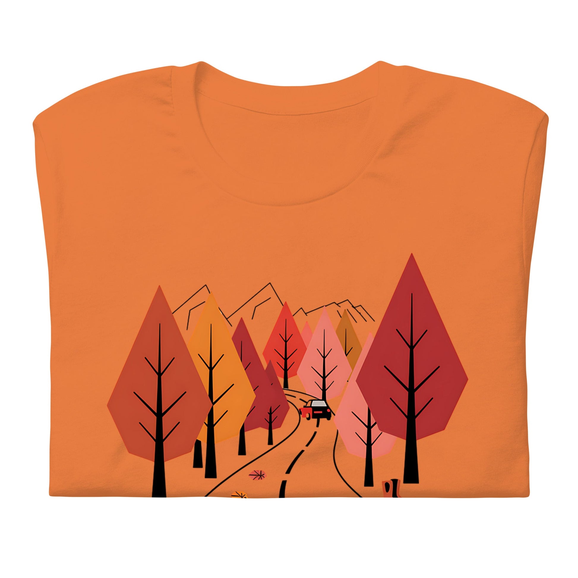 Autumn Adventure Awaits Women's T-Shirt – Minimalist Street & Autumn Trees - Sublimegifts4u.com