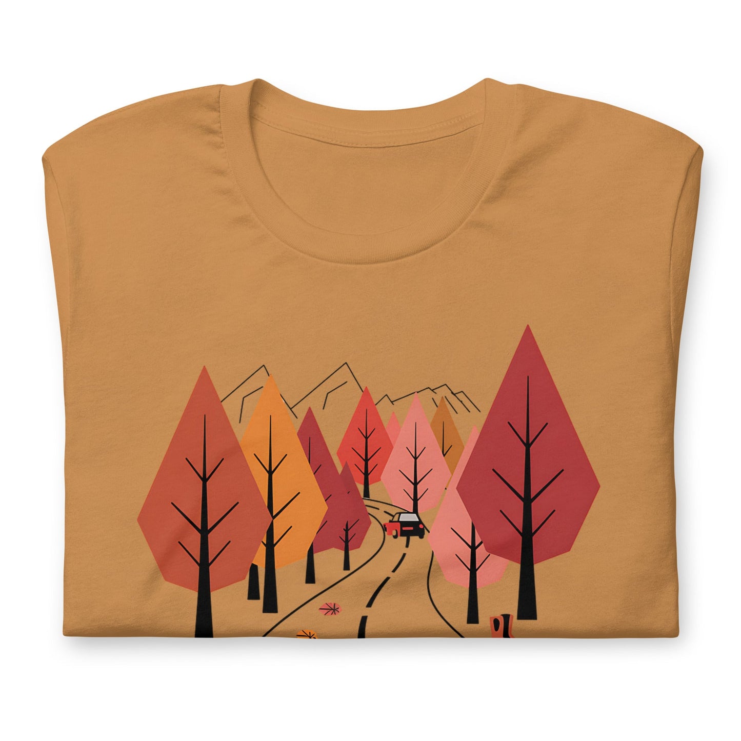 Autumn Adventure Awaits Women's T-Shirt – Minimalist Street & Autumn Trees - Sublimegifts4u.com