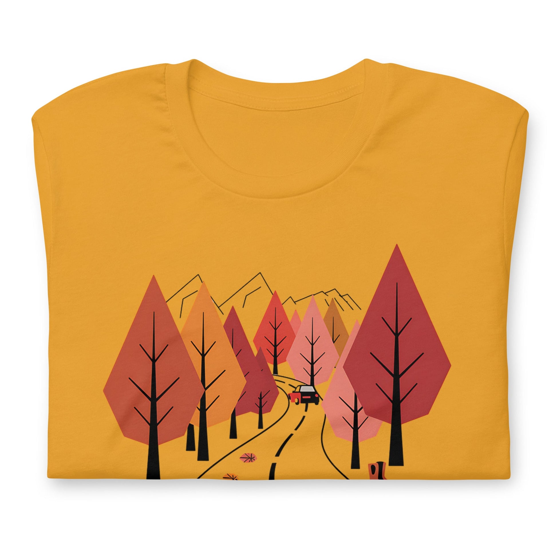 Autumn Adventure Awaits Women's T-Shirt – Minimalist Street & Autumn Trees - Sublimegifts4u.com