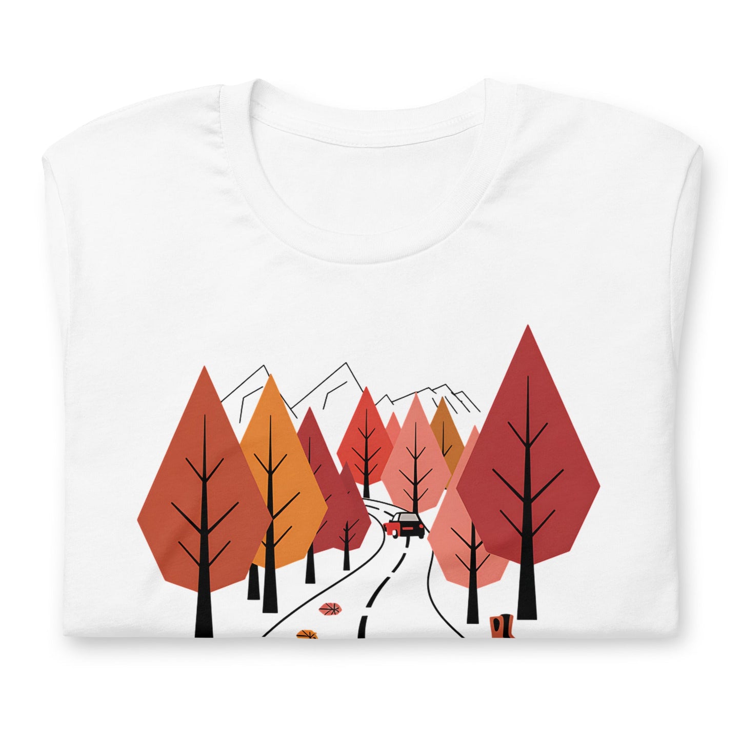 Autumn Adventure Awaits Women's T-Shirt – Minimalist Street & Autumn Trees - Sublimegifts4u.com