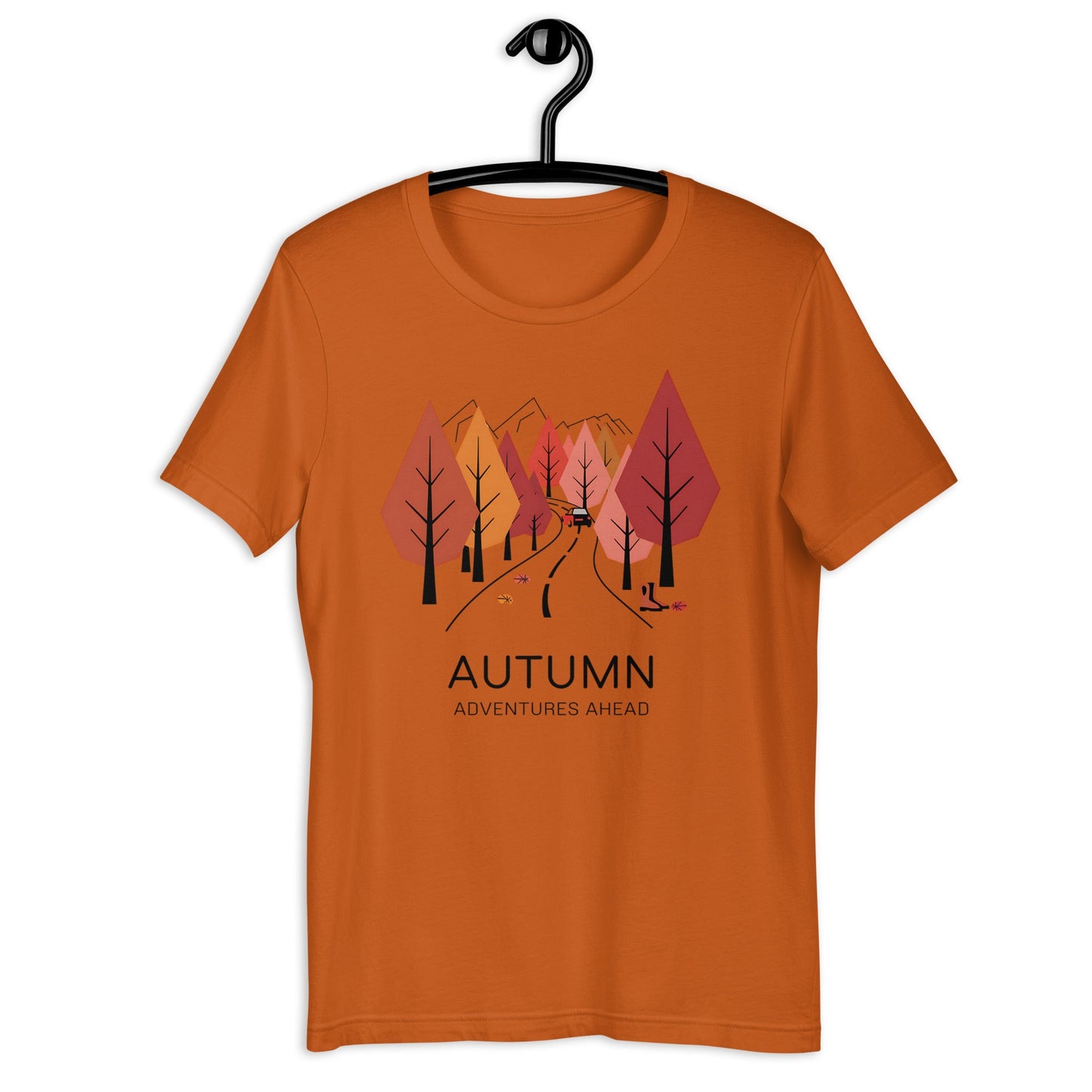 Autumn Adventure Awaits Women's T-Shirt – Minimalist Street & Autumn Trees - Sublimegifts4u.com