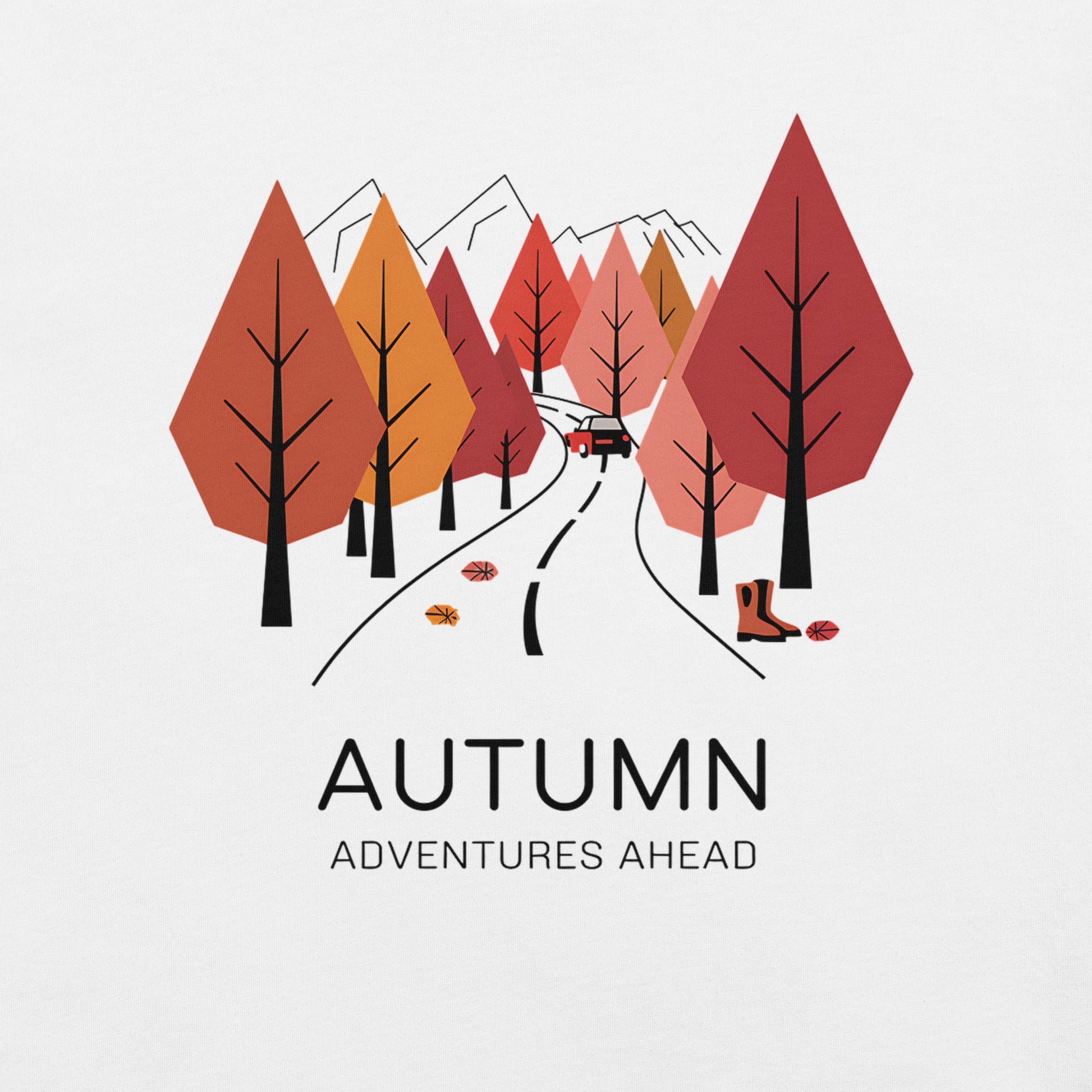 Autumn Adventure Awaits Women's T-Shirt – Minimalist Street & Autumn Trees - Sublimegifts4u.com