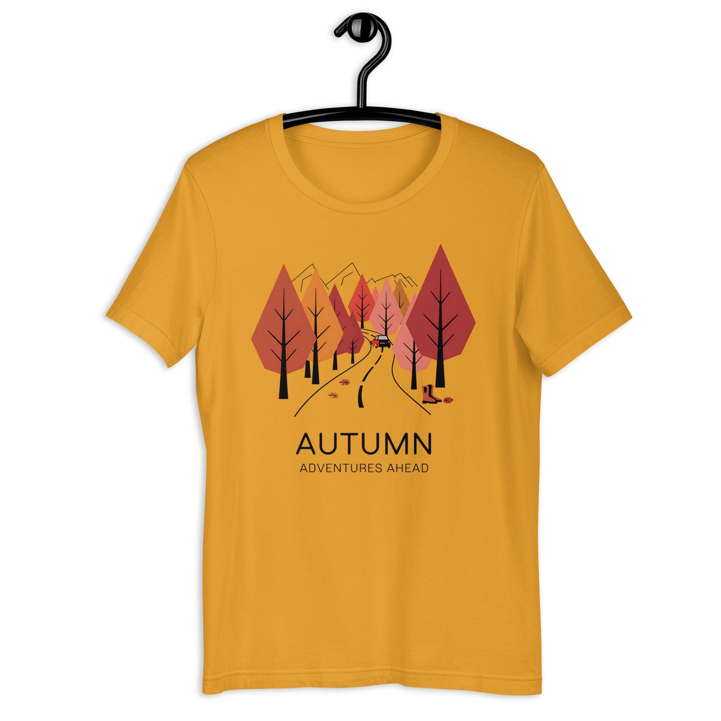 Autumn Adventure Awaits Women's T-Shirt – Minimalist Street & Autumn Trees - Sublimegifts4u.com