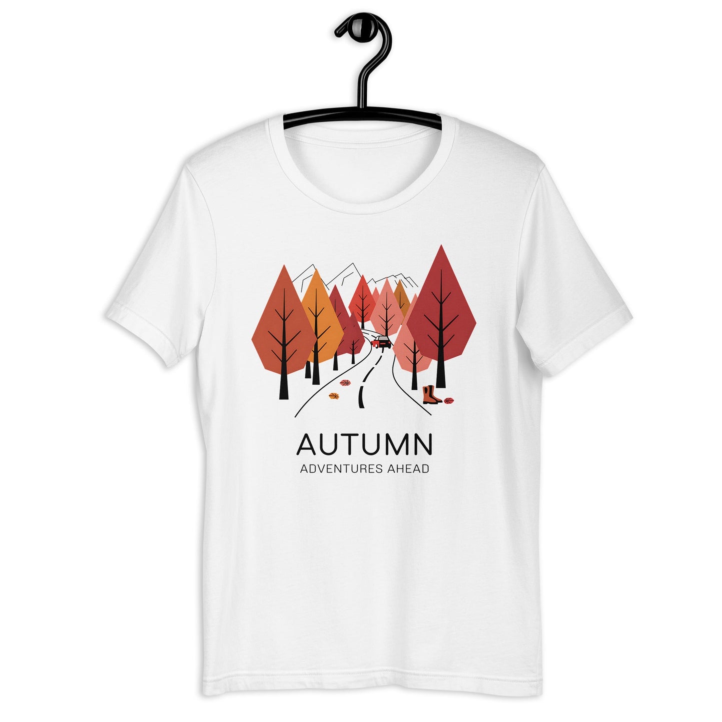 Autumn Adventure Awaits Women's T-Shirt – Minimalist Street & Autumn Trees - Sublimegifts4u.com