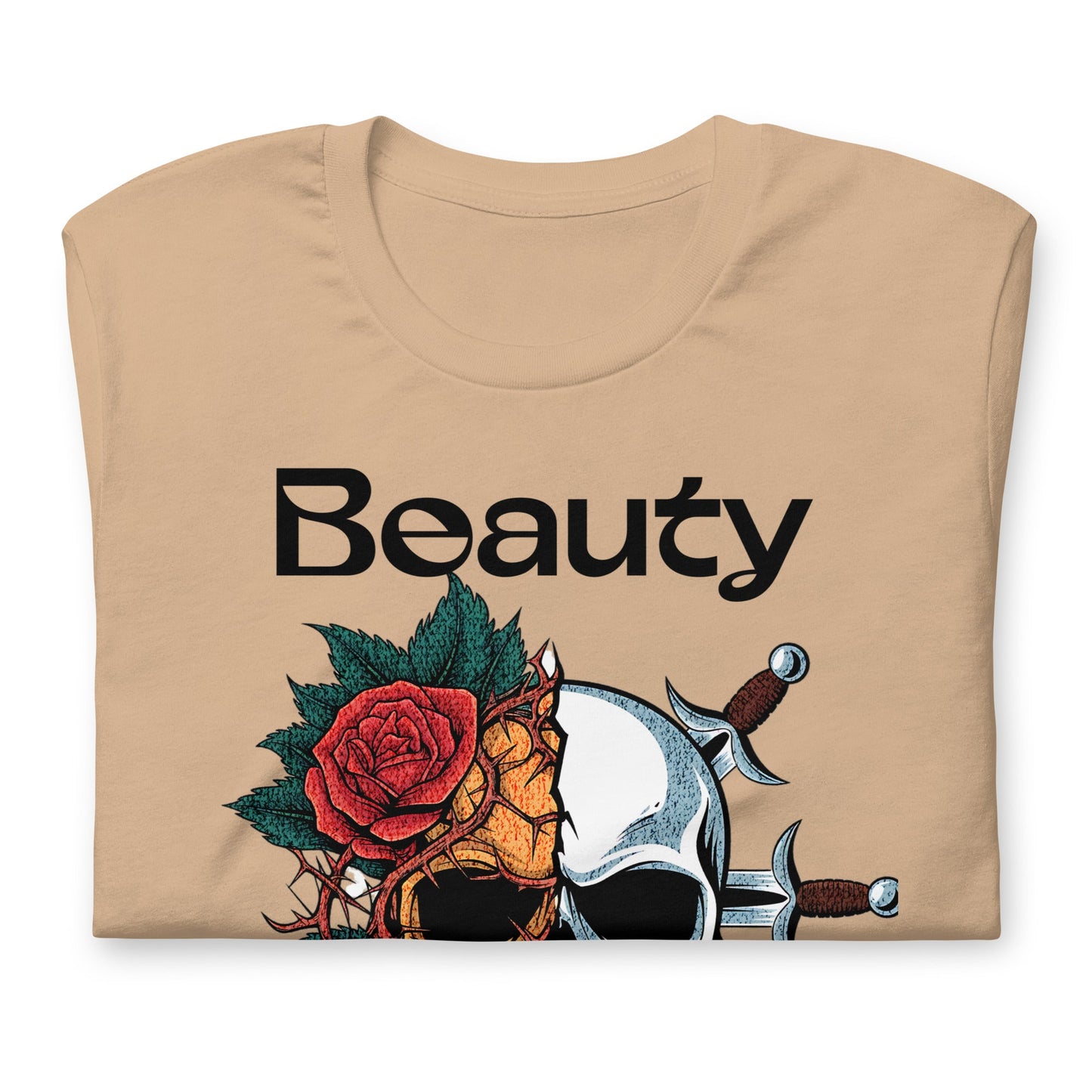 Beauty in the Shadows Skull Floral T-Shirt for Women - Soft & Stylish - Sublimegifts4u.com