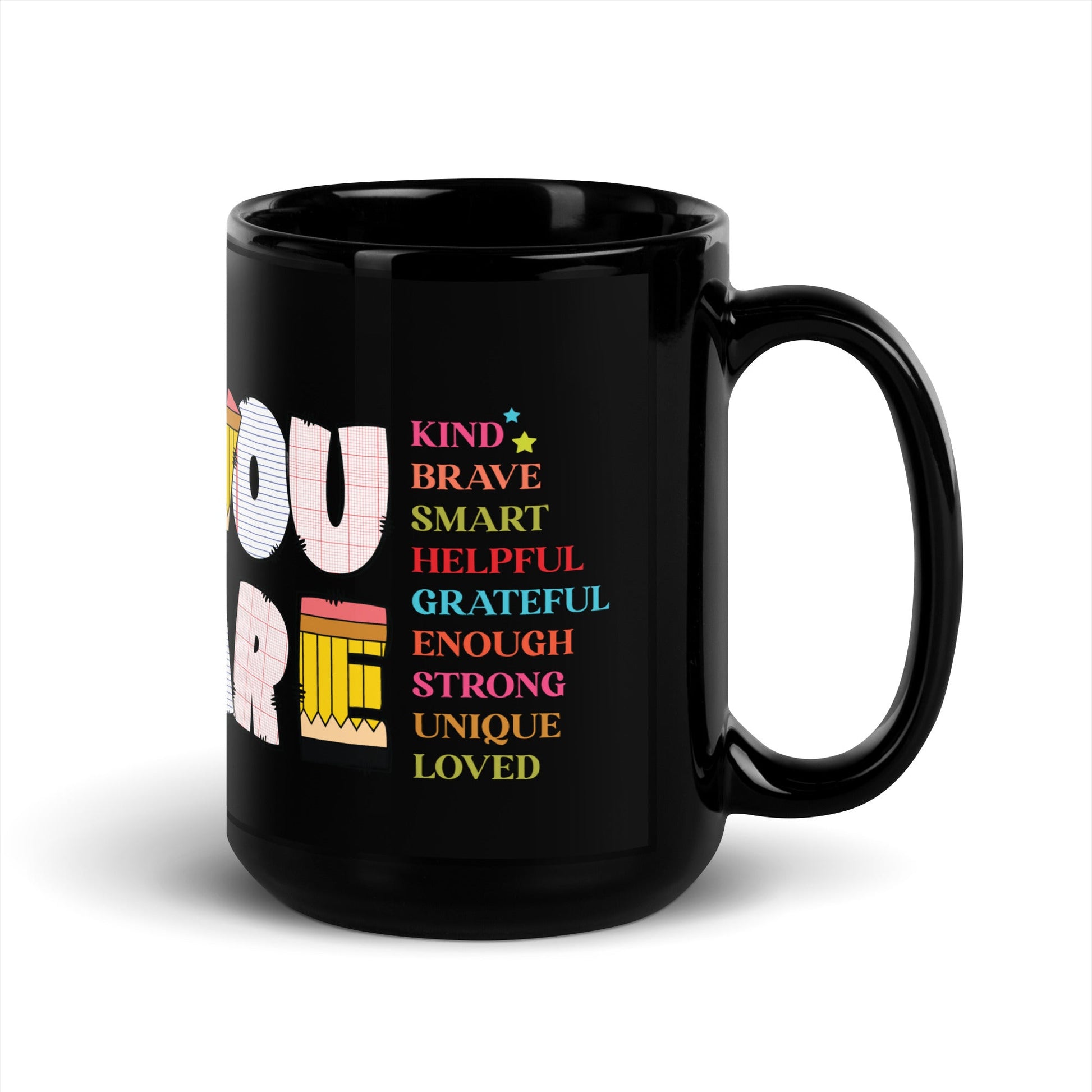 Black Glossy Teacher's Gift Mug - Motivational & Inspirational (11oz & 15oz) - Sublimegifts4u.com