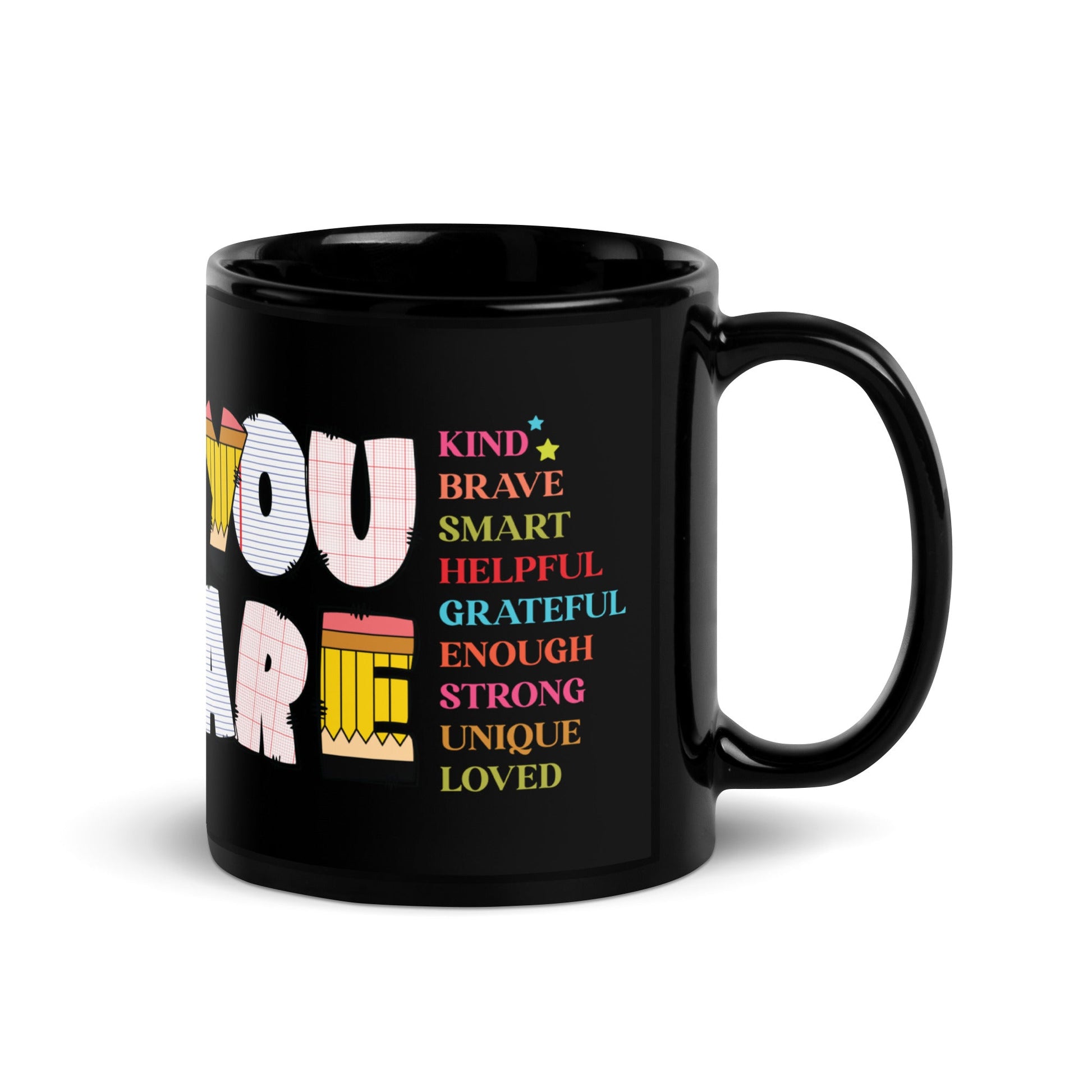 Black Glossy Teacher's Gift Mug - Motivational & Inspirational (11oz & 15oz) - Sublimegifts4u.com