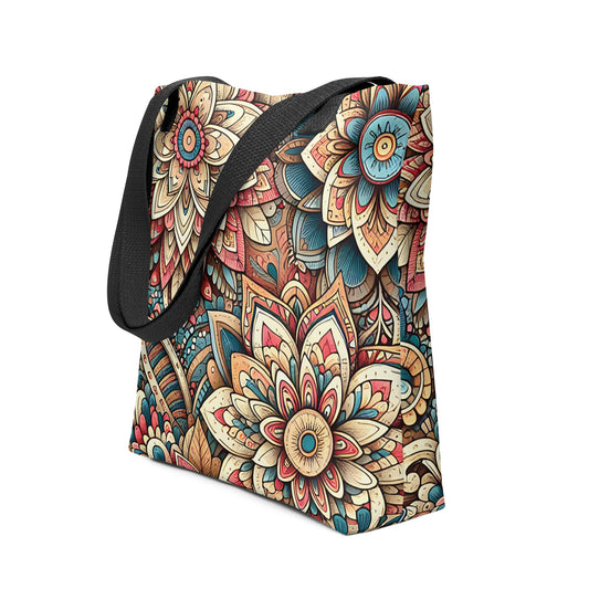 Boho Floral All - Over Print Tote Bag - Spacious & Trendy - Sublimegifts4u.com