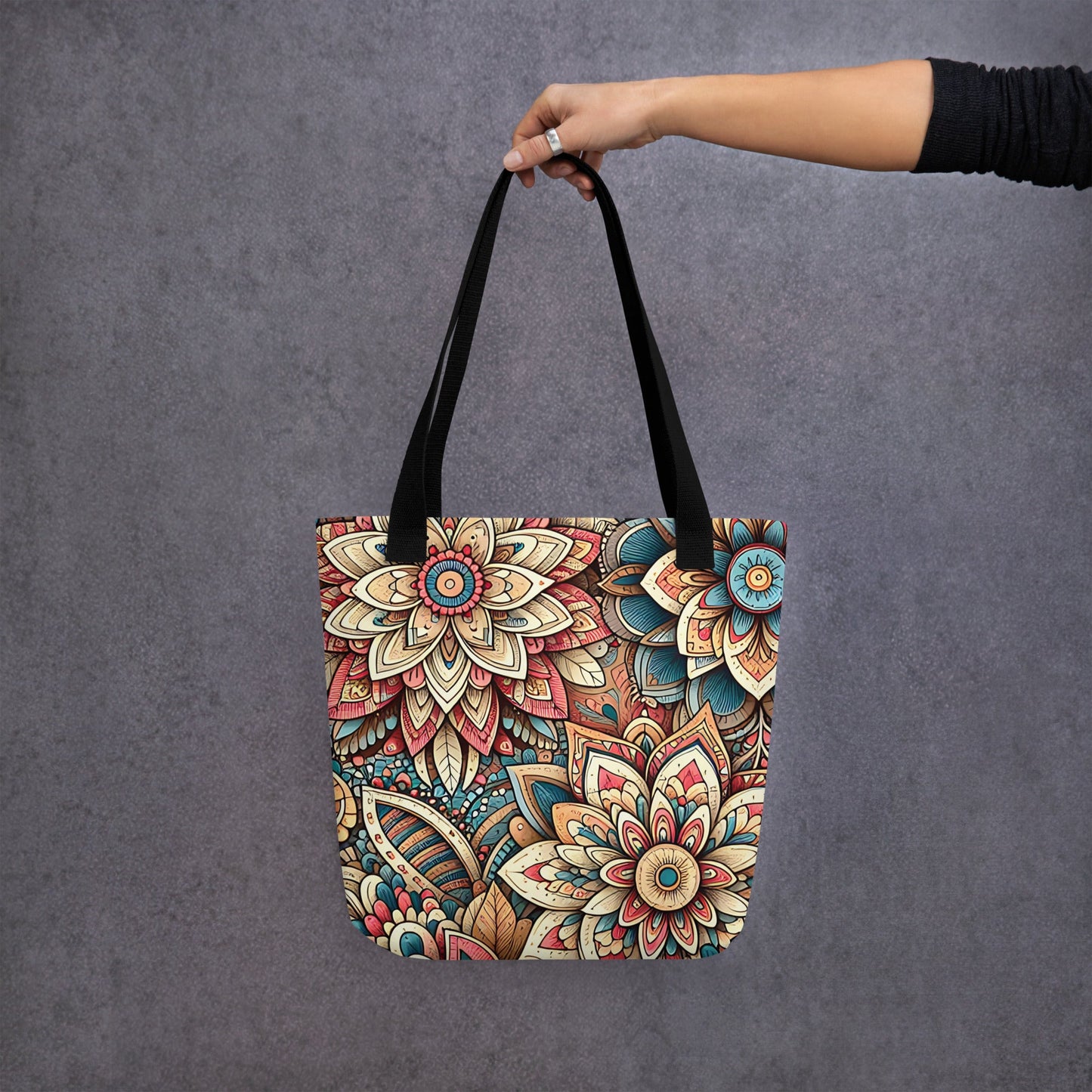 Boho Floral All - Over Print Tote Bag - Spacious & Trendy - Sublimegifts4u.com