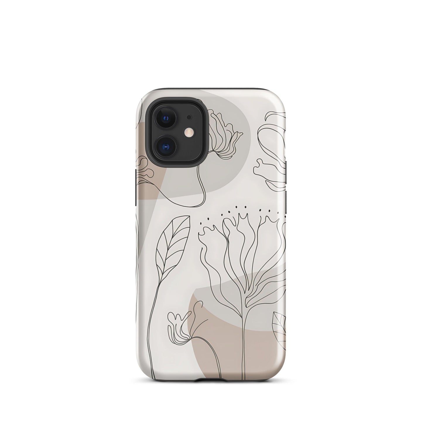 Boho Minimalist Floral Line Art iPhone Case | Dual - Layer Protection - Sublimegifts4u.com