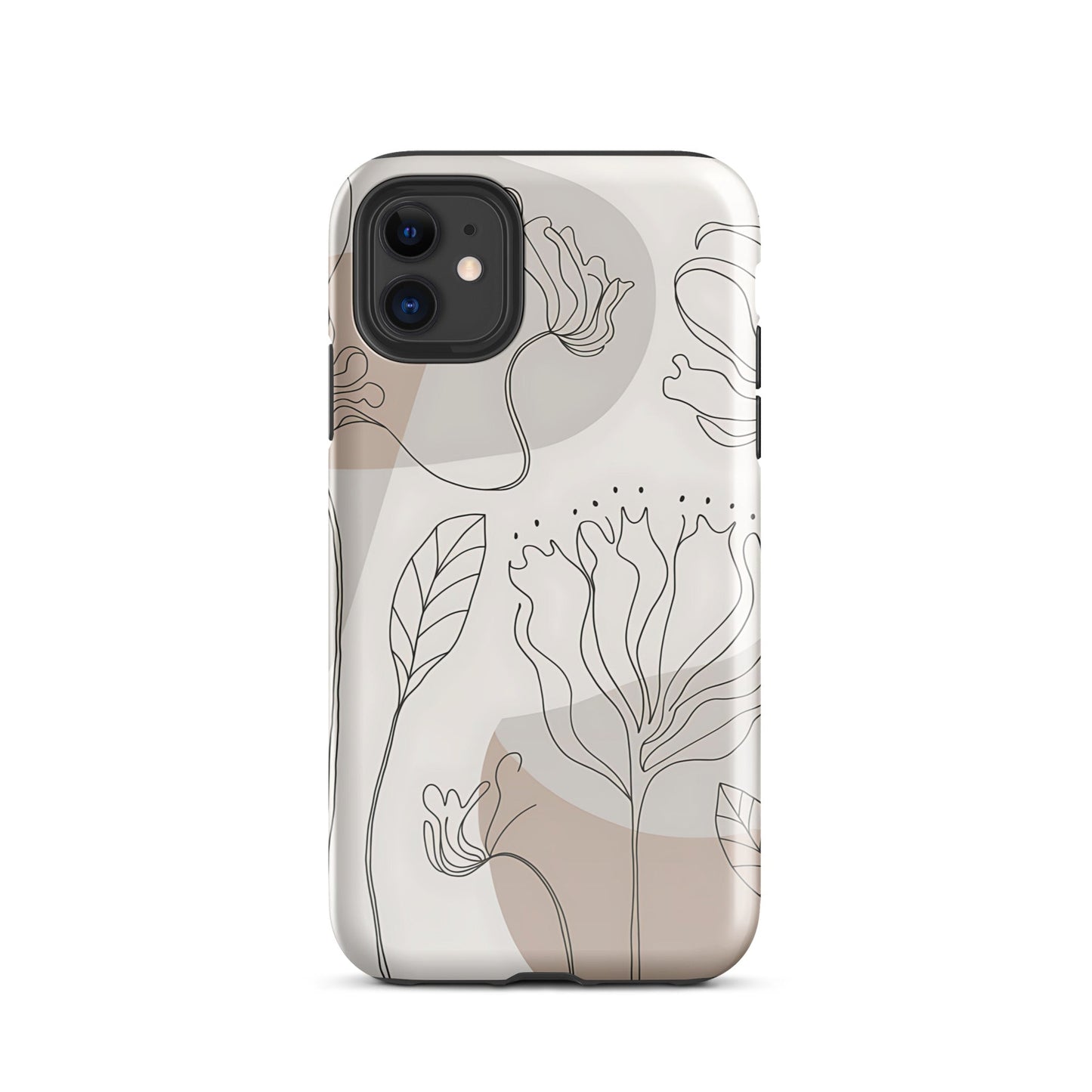 Boho Minimalist Floral Line Art iPhone Case | Dual - Layer Protection - Sublimegifts4u.com