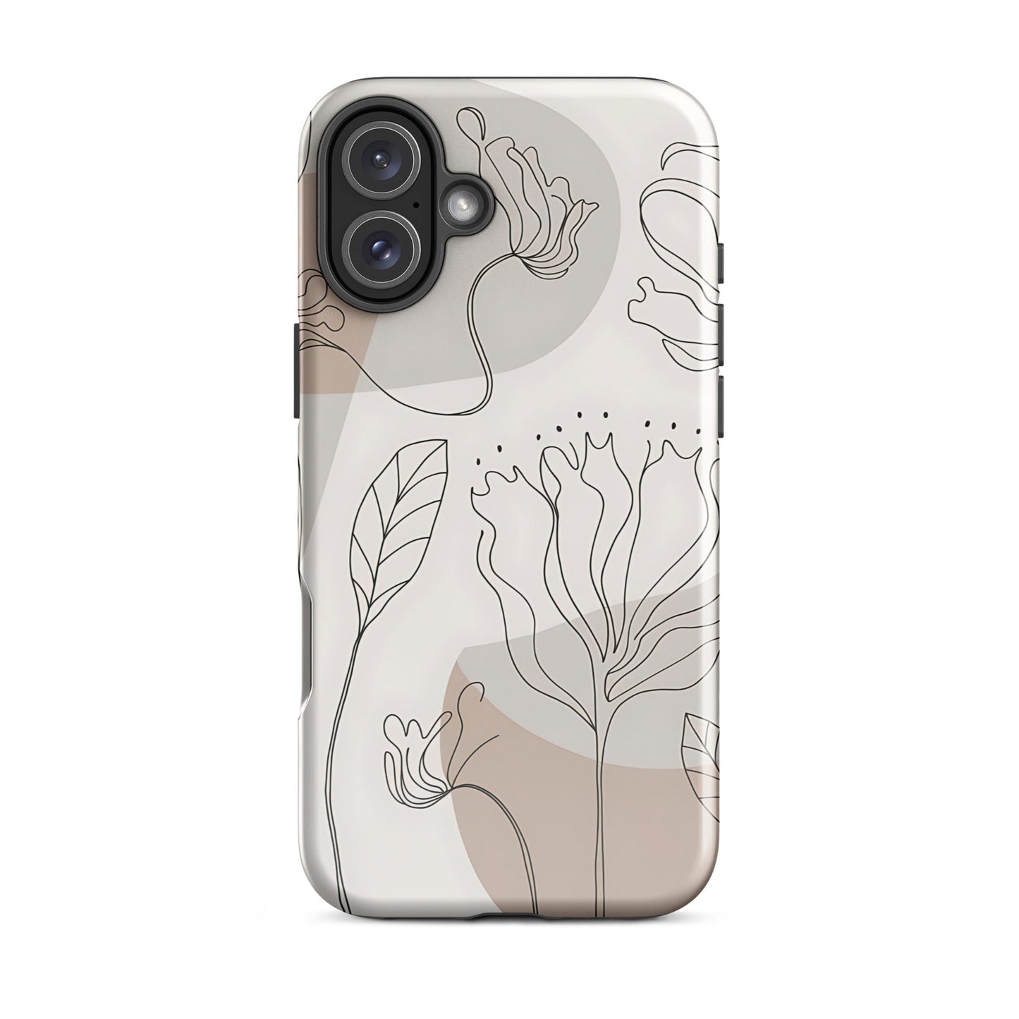 Boho Minimalist Floral Line Art iPhone Case | Dual - Layer Protection - Sublimegifts4u.com