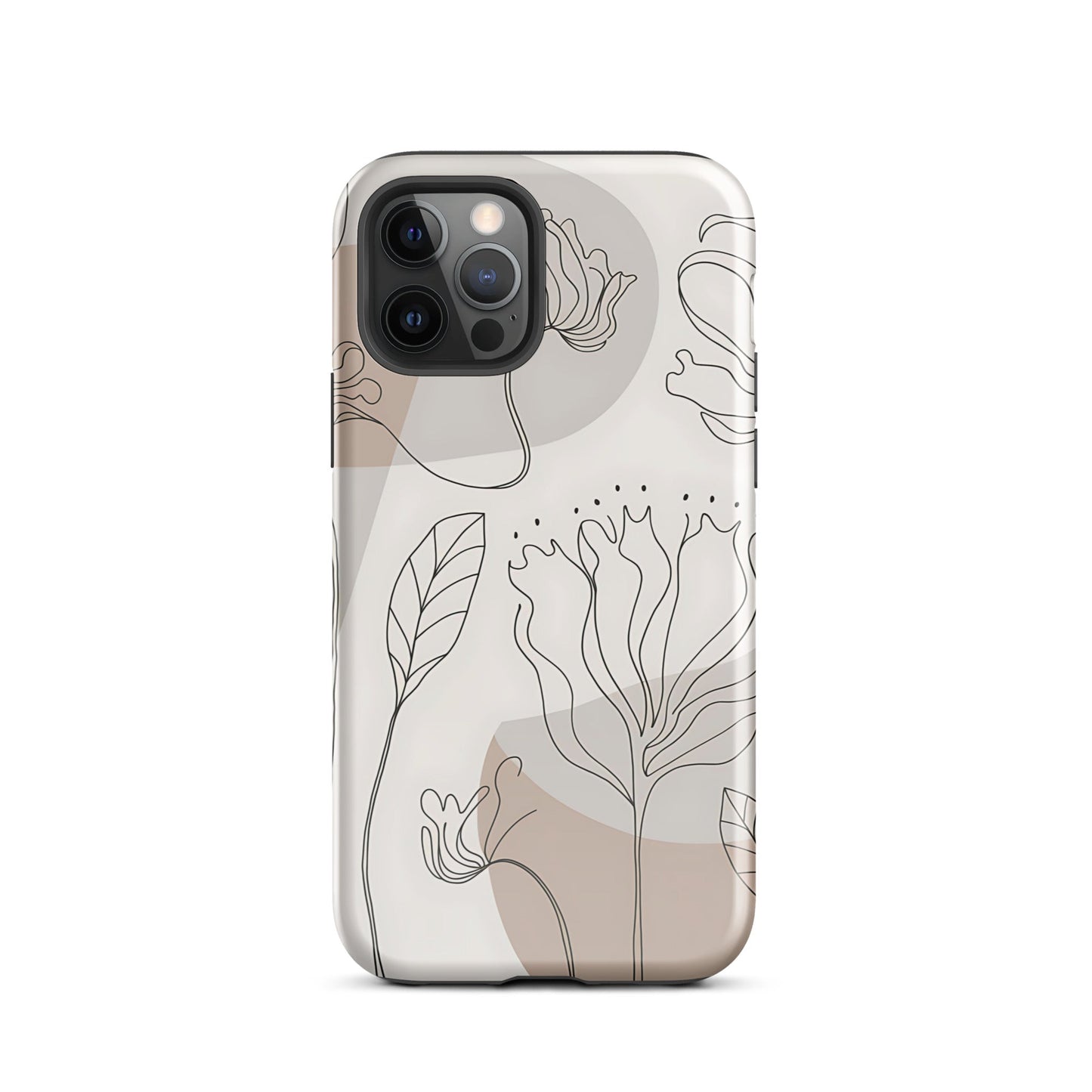 Boho Minimalist Floral Line Art iPhone Case | Dual - Layer Protection - Sublimegifts4u.com