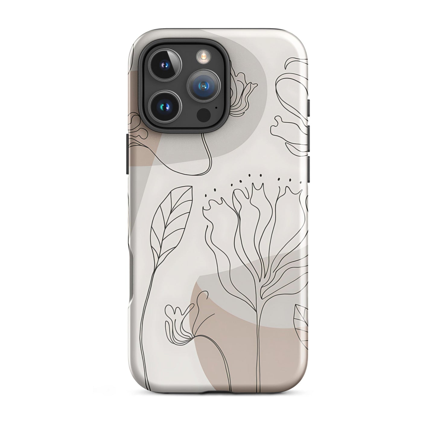 Boho Minimalist Floral Line Art iPhone Case | Dual - Layer Protection - Sublimegifts4u.com