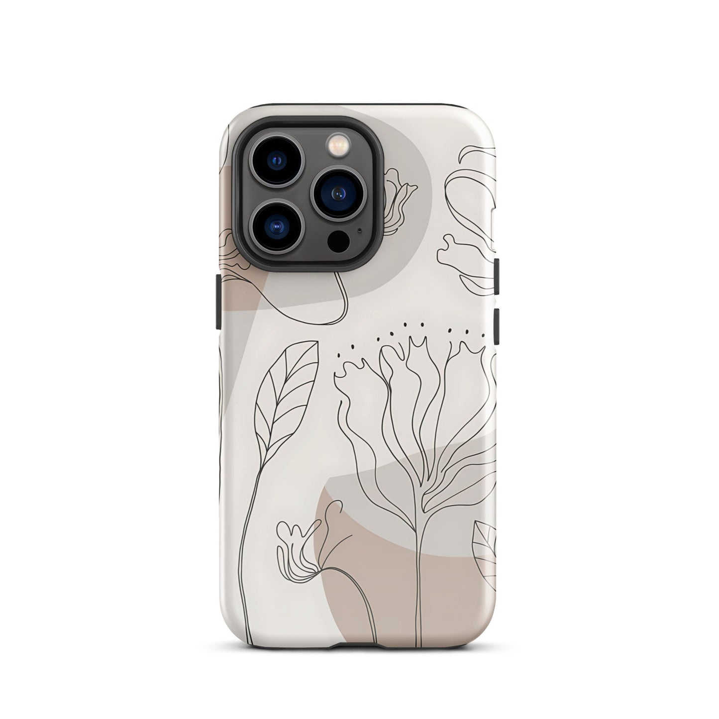 Boho Minimalist Floral Line Art iPhone Case | Dual - Layer Protection - Sublimegifts4u.com