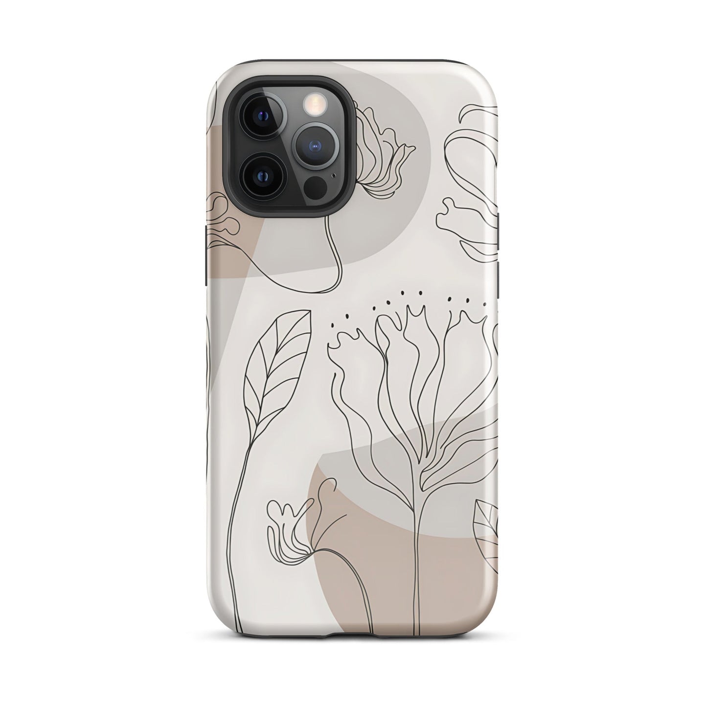 Boho Minimalist Floral Line Art iPhone Case | Dual - Layer Protection - Sublimegifts4u.com