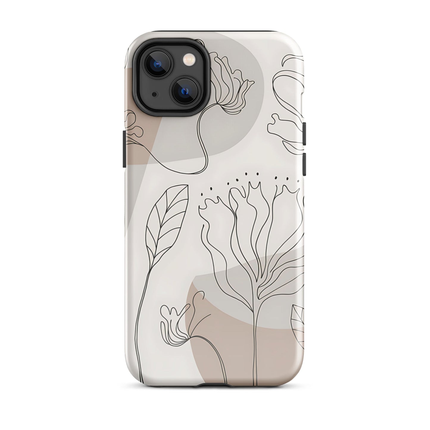 Boho Minimalist Floral Line Art iPhone Case | Dual - Layer Protection - Sublimegifts4u.com