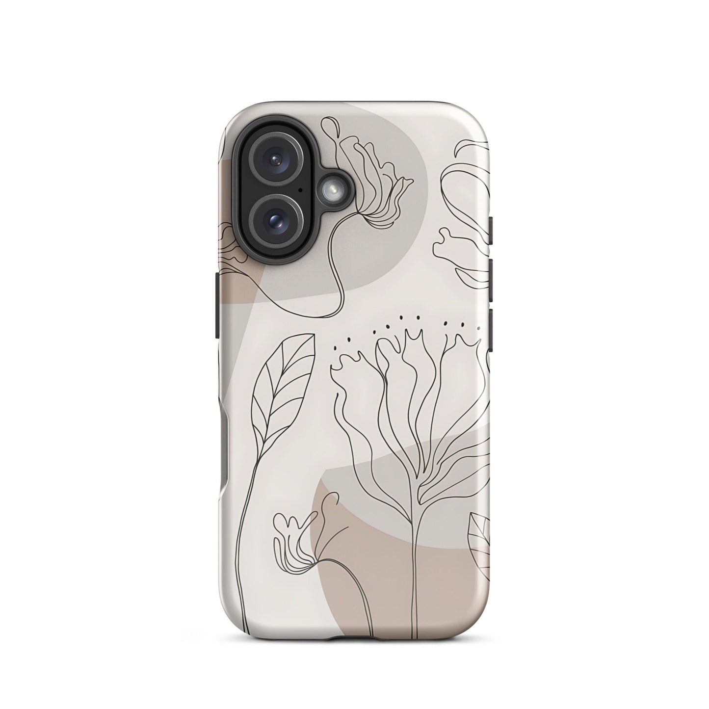 Boho Minimalist Floral Line Art iPhone Case | Dual - Layer Protection - Sublimegifts4u.com