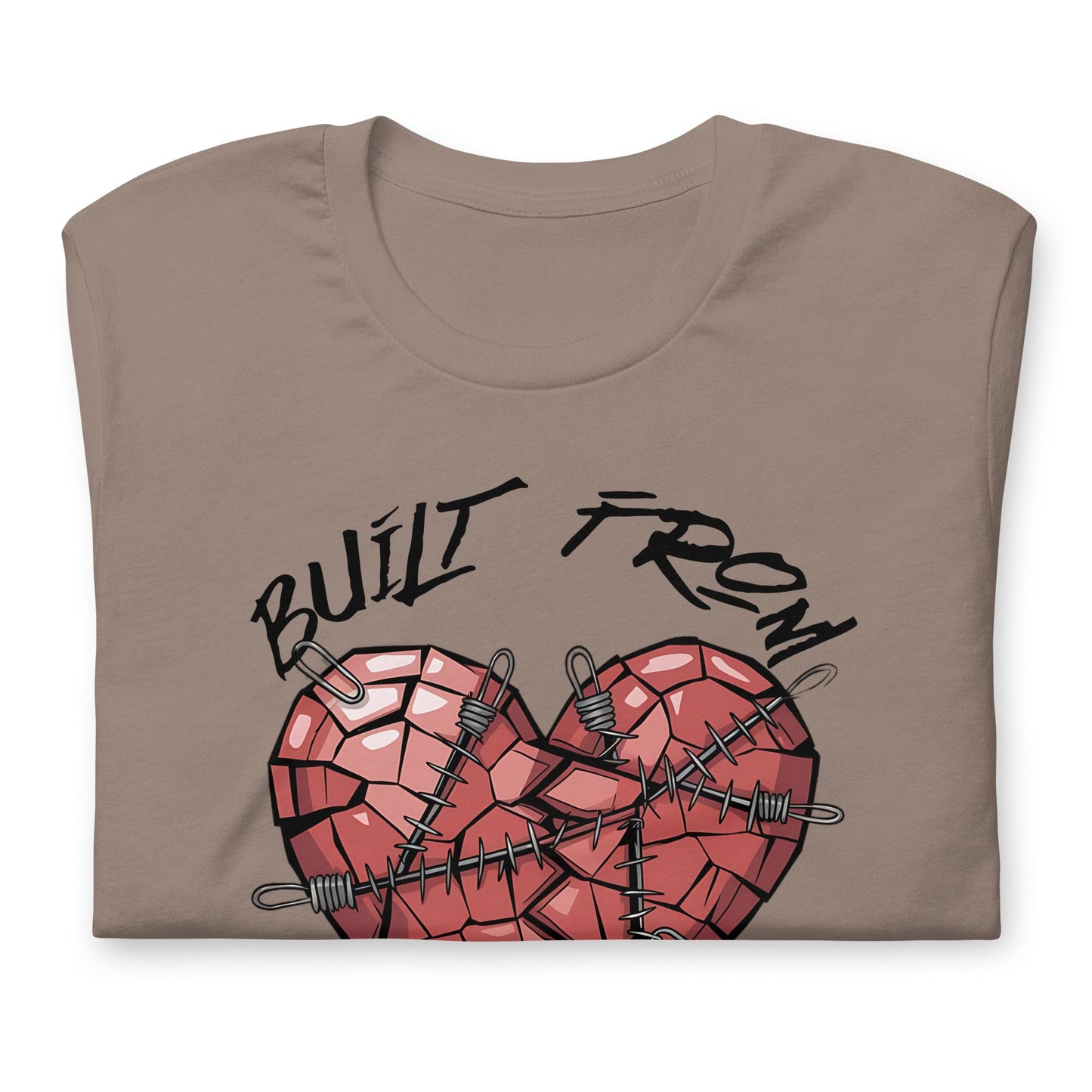 Built from Broken Pieces Grunge Heart Women's Tee - Sublimegifts4u.com