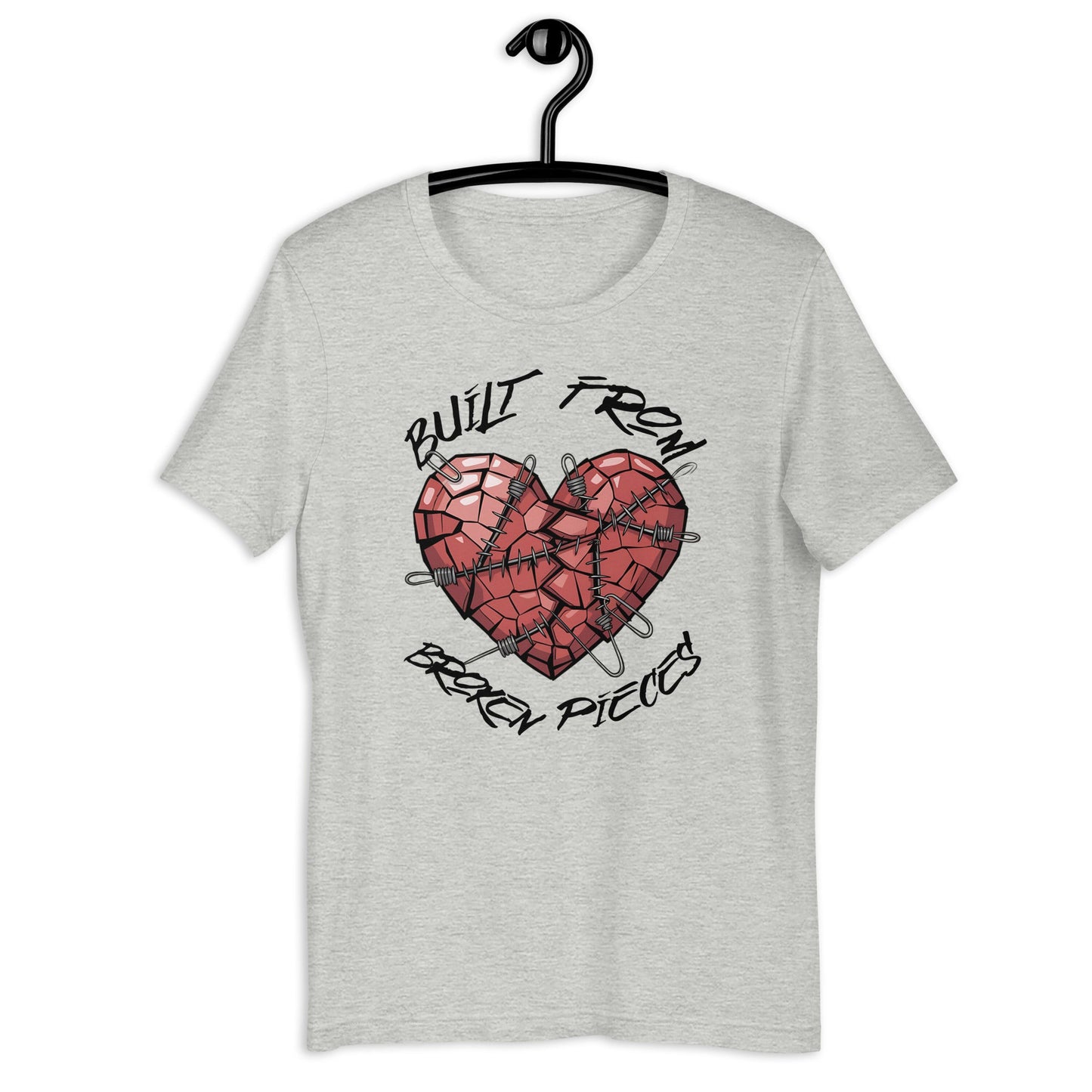 Built from Broken Pieces Grunge Heart Women's Tee - Sublimegifts4u.com