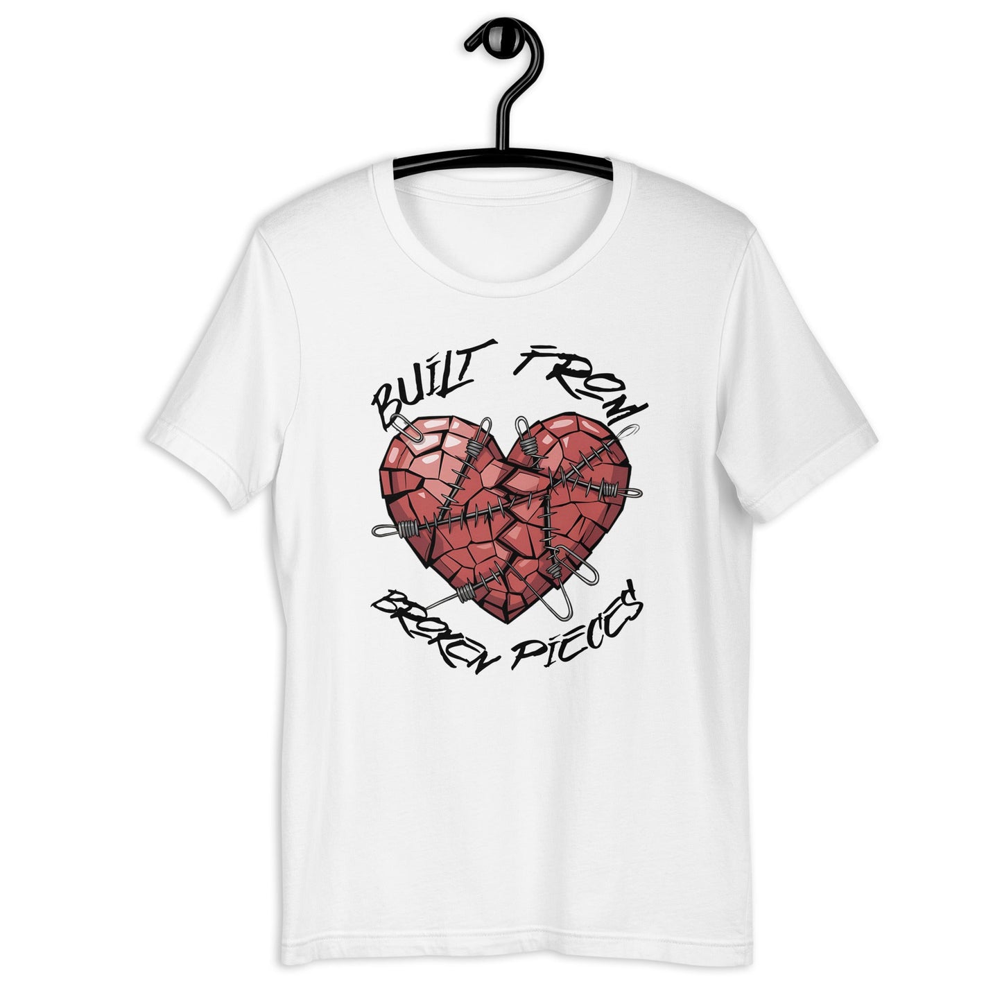 Built from Broken Pieces Grunge Heart Women's Tee - Sublimegifts4u.com