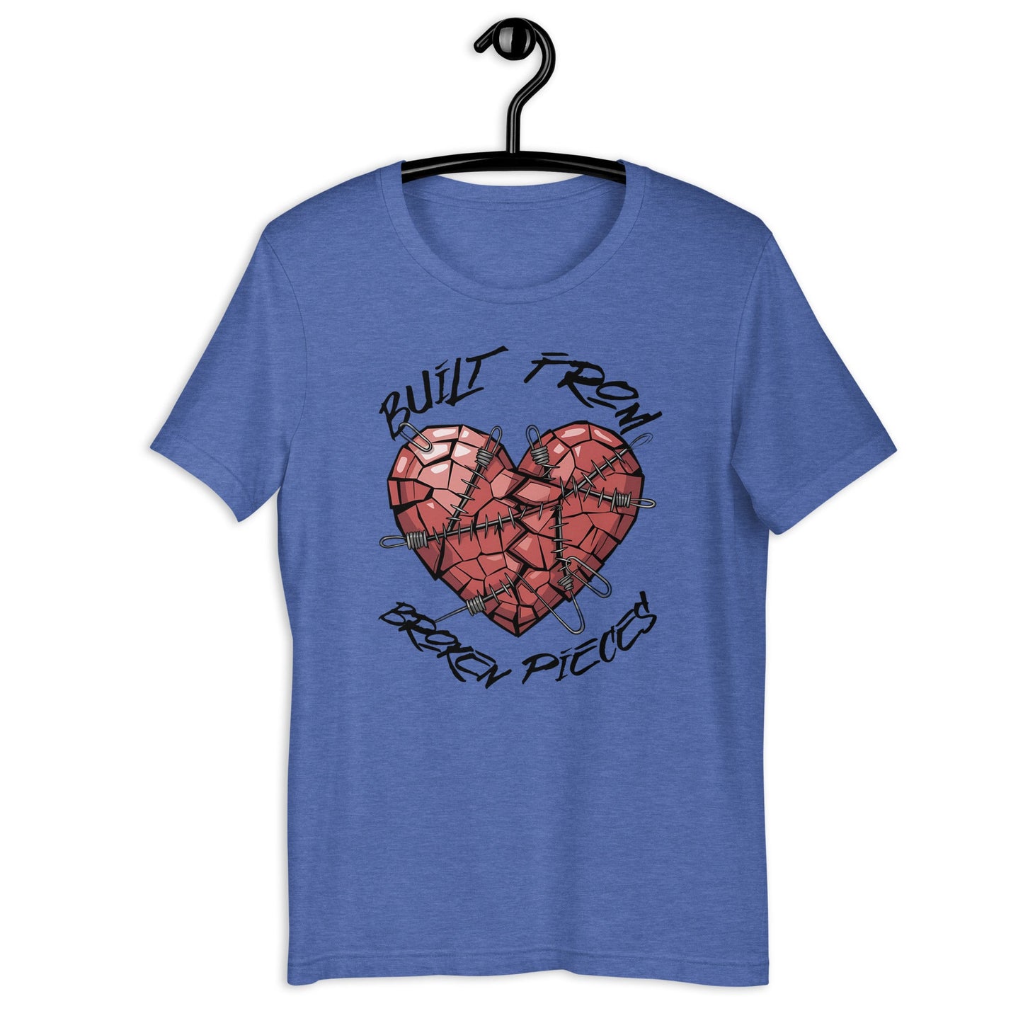 Built from Broken Pieces Grunge Heart Women's Tee - Sublimegifts4u.com