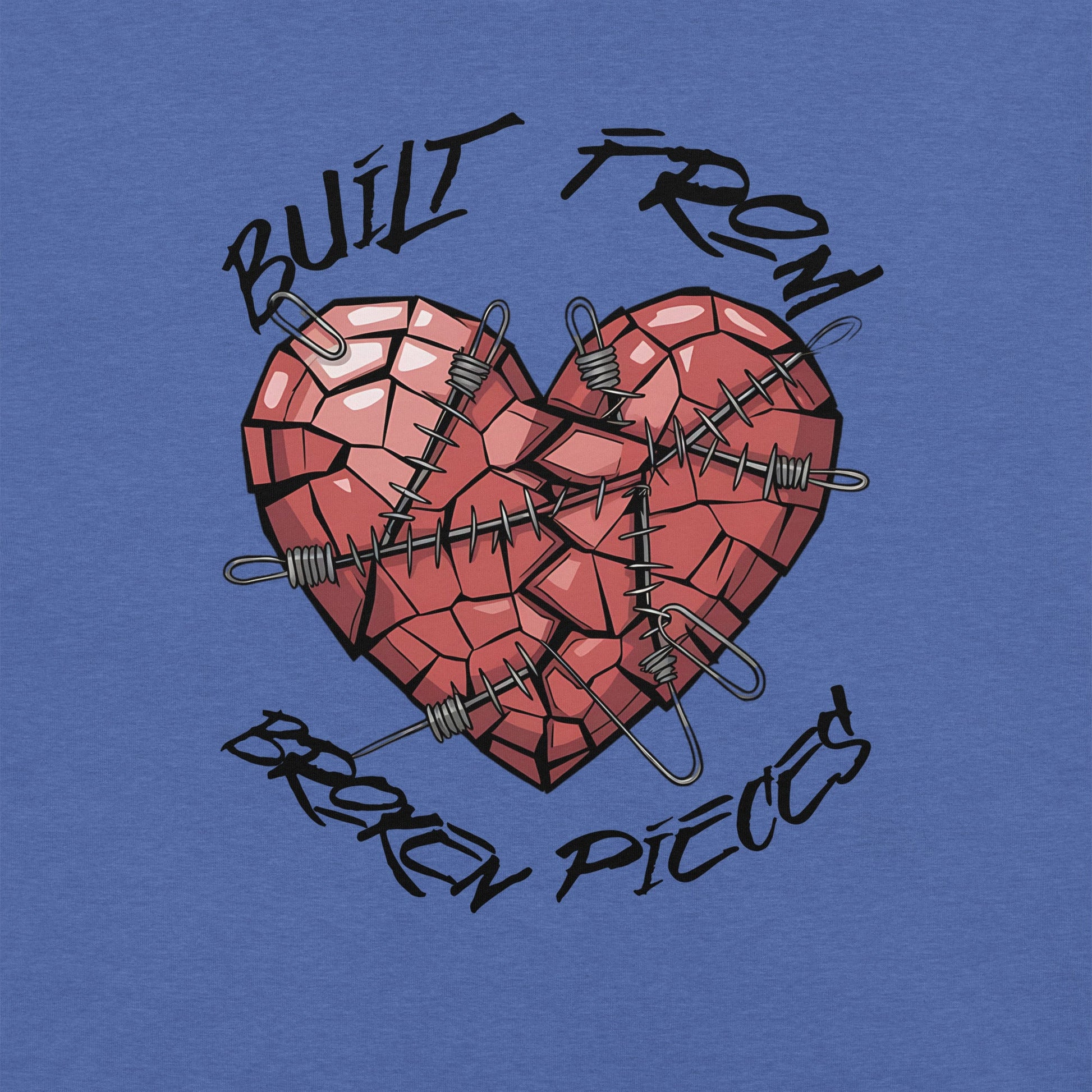 Built from Broken Pieces Grunge Heart Women's Tee - Sublimegifts4u.com