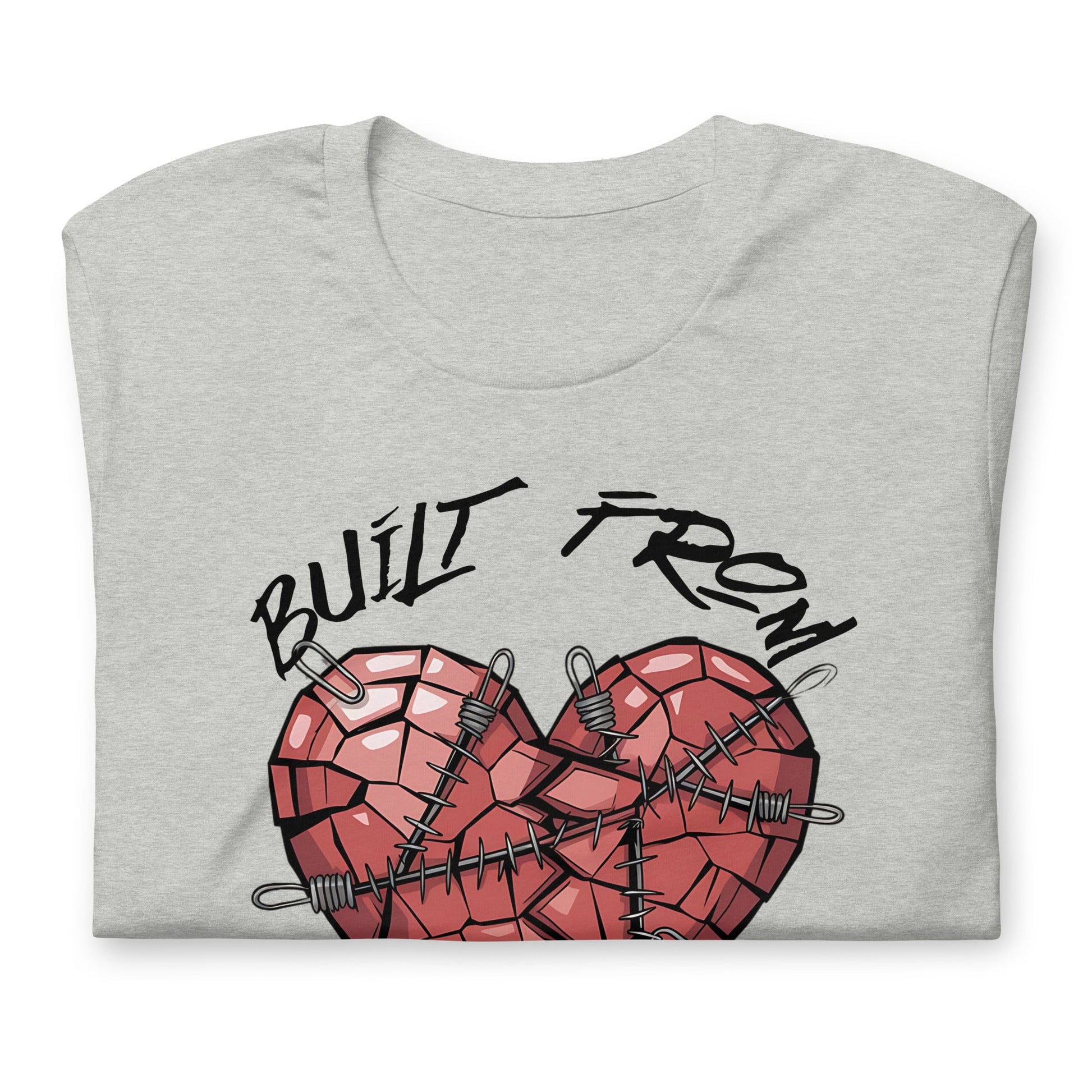 Built from Broken Pieces Grunge Heart Women's Tee - Sublimegifts4u.com