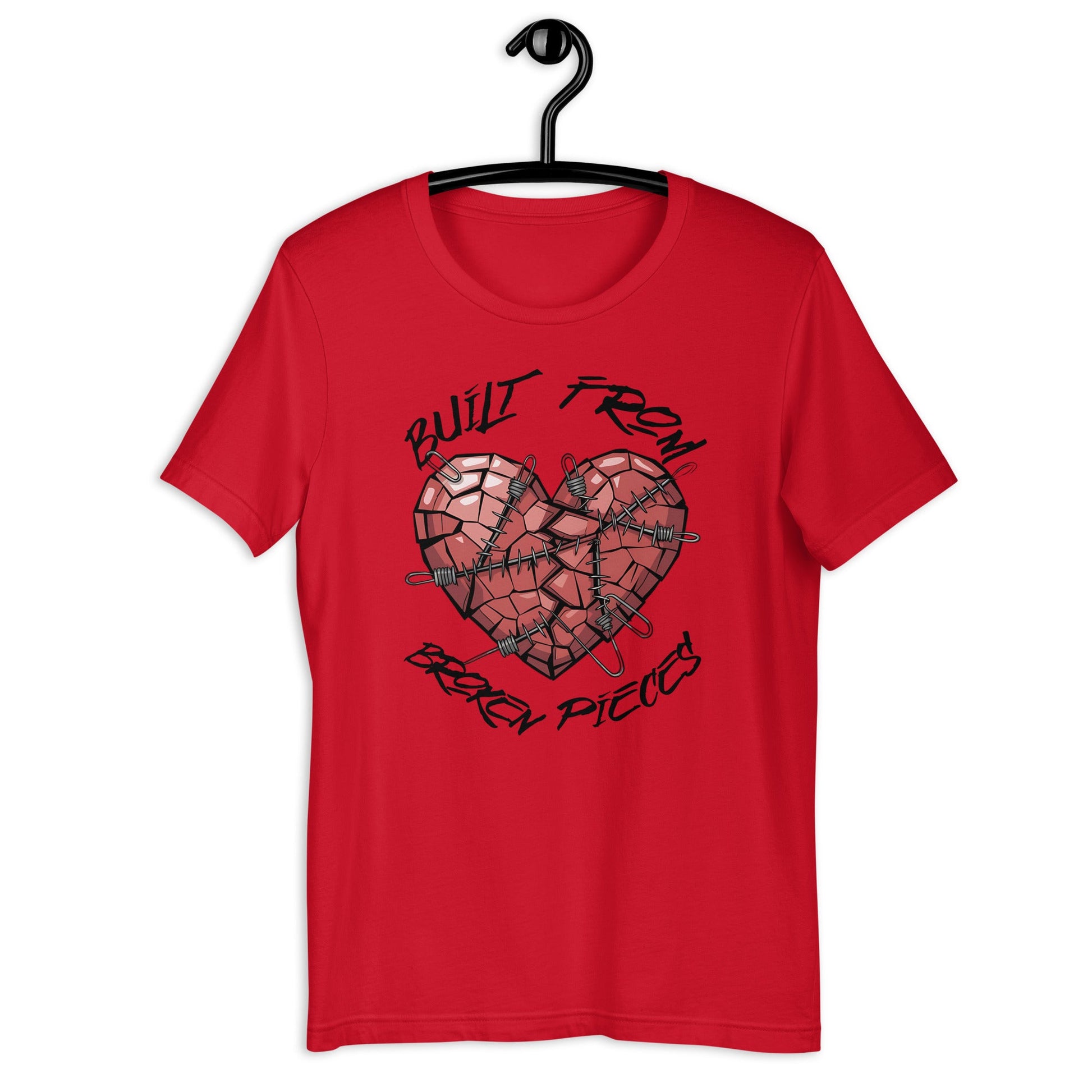 Built from Broken Pieces Grunge Heart Women's Tee - Sublimegifts4u.com