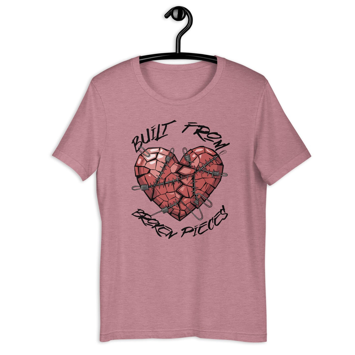 Built from Broken Pieces Grunge Heart Women's Tee - Sublimegifts4u.com