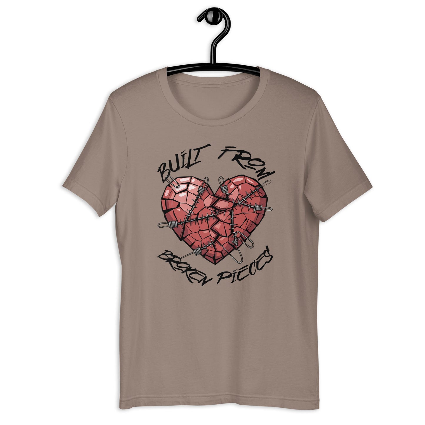 Built from Broken Pieces Grunge Heart Women's Tee - Sublimegifts4u.com