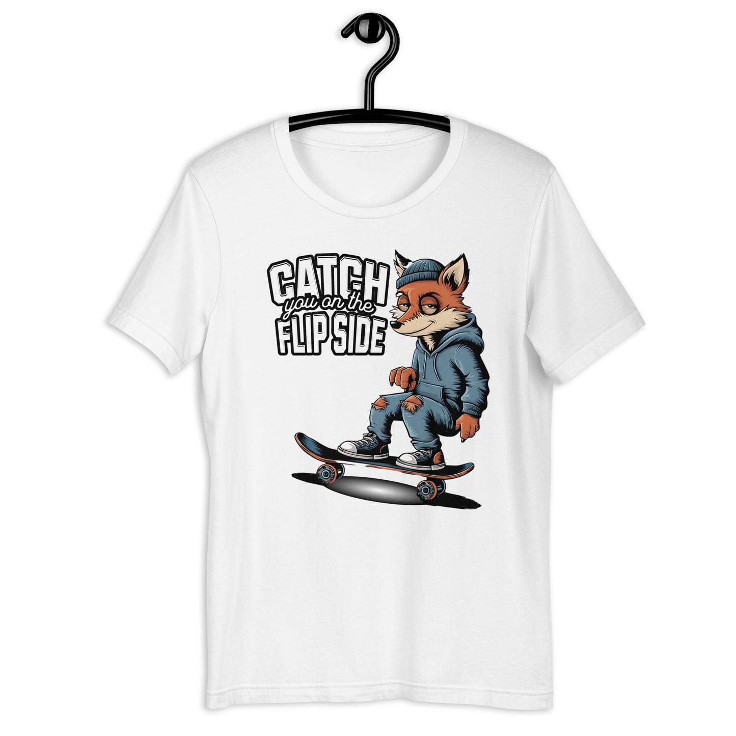 Catch You on the Flipside Grunge Fox Skateboard Women's Tee - Sublimegifts4u.com