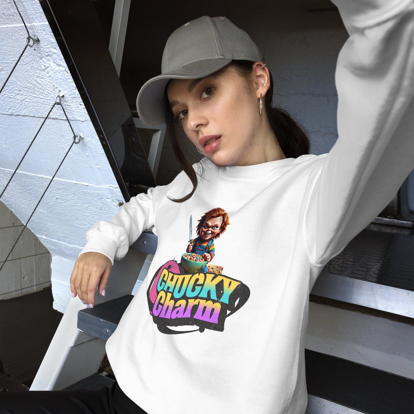 Chucky Charms Sweatshirt | Unisex - Classic Fit Warm & Cozy Sweatshirt - Sublimegifts4u.com