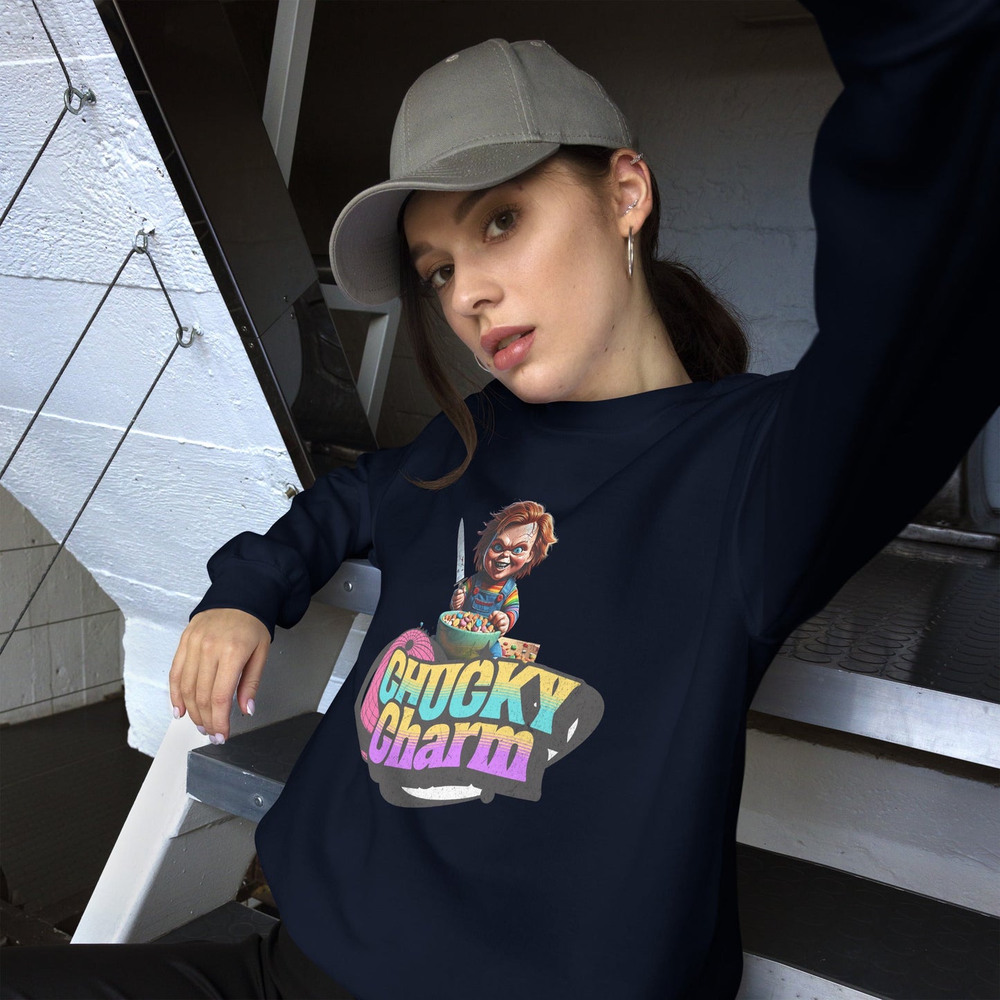 Chucky Charms Sweatshirt | Unisex - Classic Fit Warm & Cozy Sweatshirt - Sublimegifts4u.com