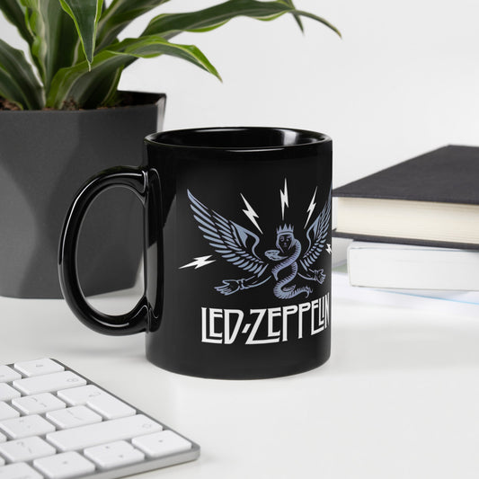 Classic Rock Band Black Coffee Mug – Vintage Style Ceramic Mug | 11 oz & 15 oz - Sublimegifts4u.com