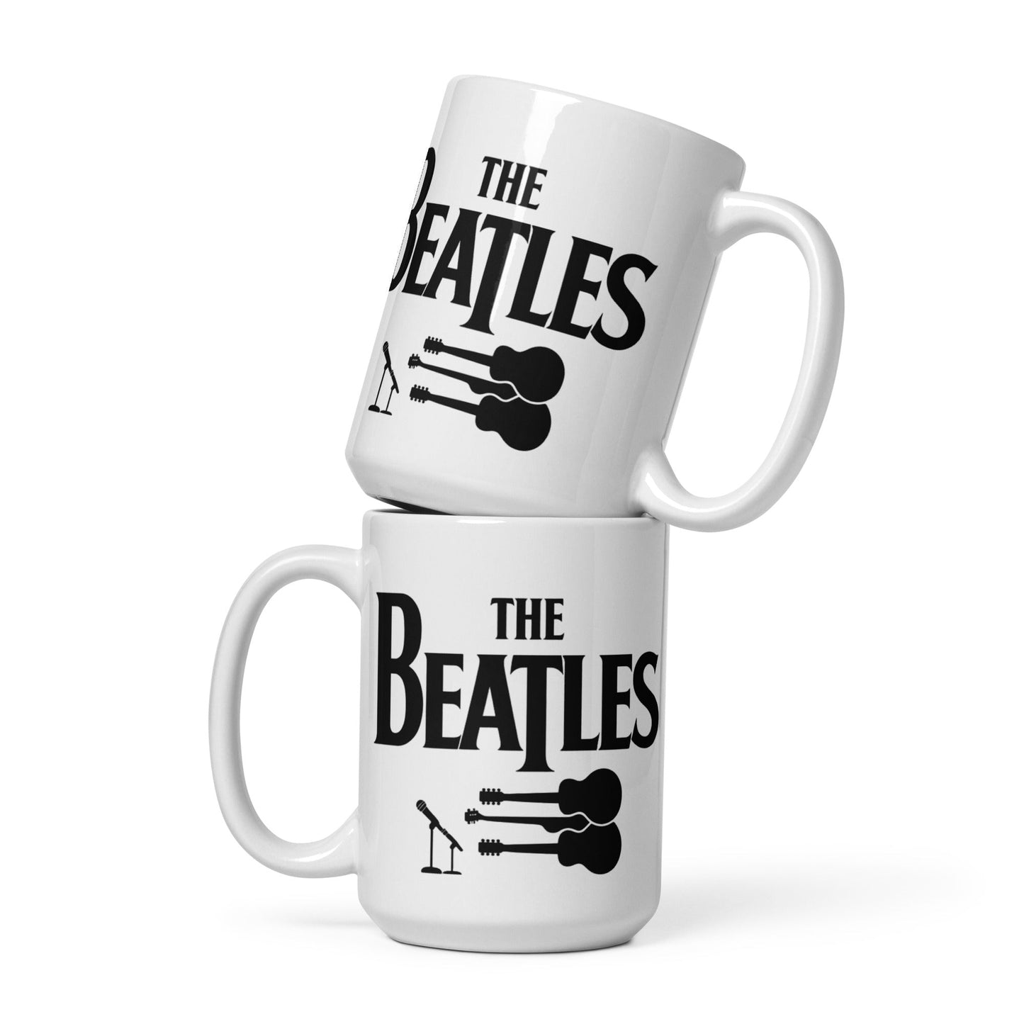 Classic Rock Band White Mug with Guitar Design | 11oz & 15oz Ceramic Mug - Sublimegifts4u.com