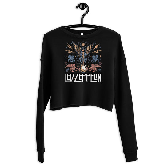 Classic Rock Band Women’s Cropped Sweatshirt | Retro Style & Cozy Fit - Sublimegifts4u.com