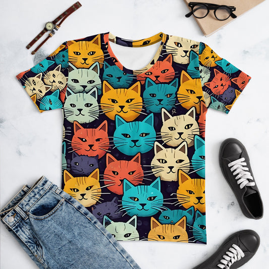 Colorful Cats All - Over Print Women's Tee - Soft & Stylish - Sublimegifts4u.com